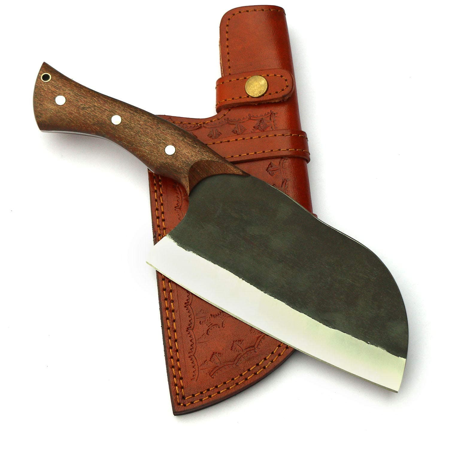 JNR Traders Custom Handmade Cleaver Chopper chef knife kitchen knife Serbian Home fixed blade Knife with sheath VK5511
