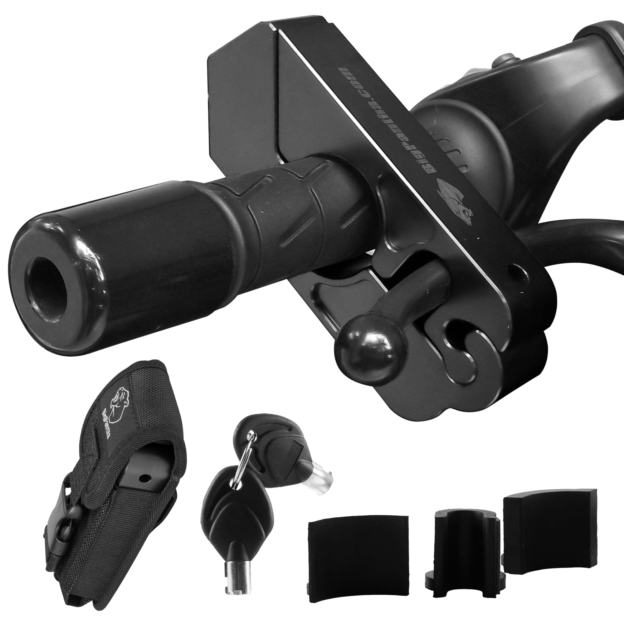 Motorcycle Lock A Grip/Throttle/Brake/Handlebar Lock to Secure a Bike, Scooter, Moped or ATV in Under 5 Seconds (Black)