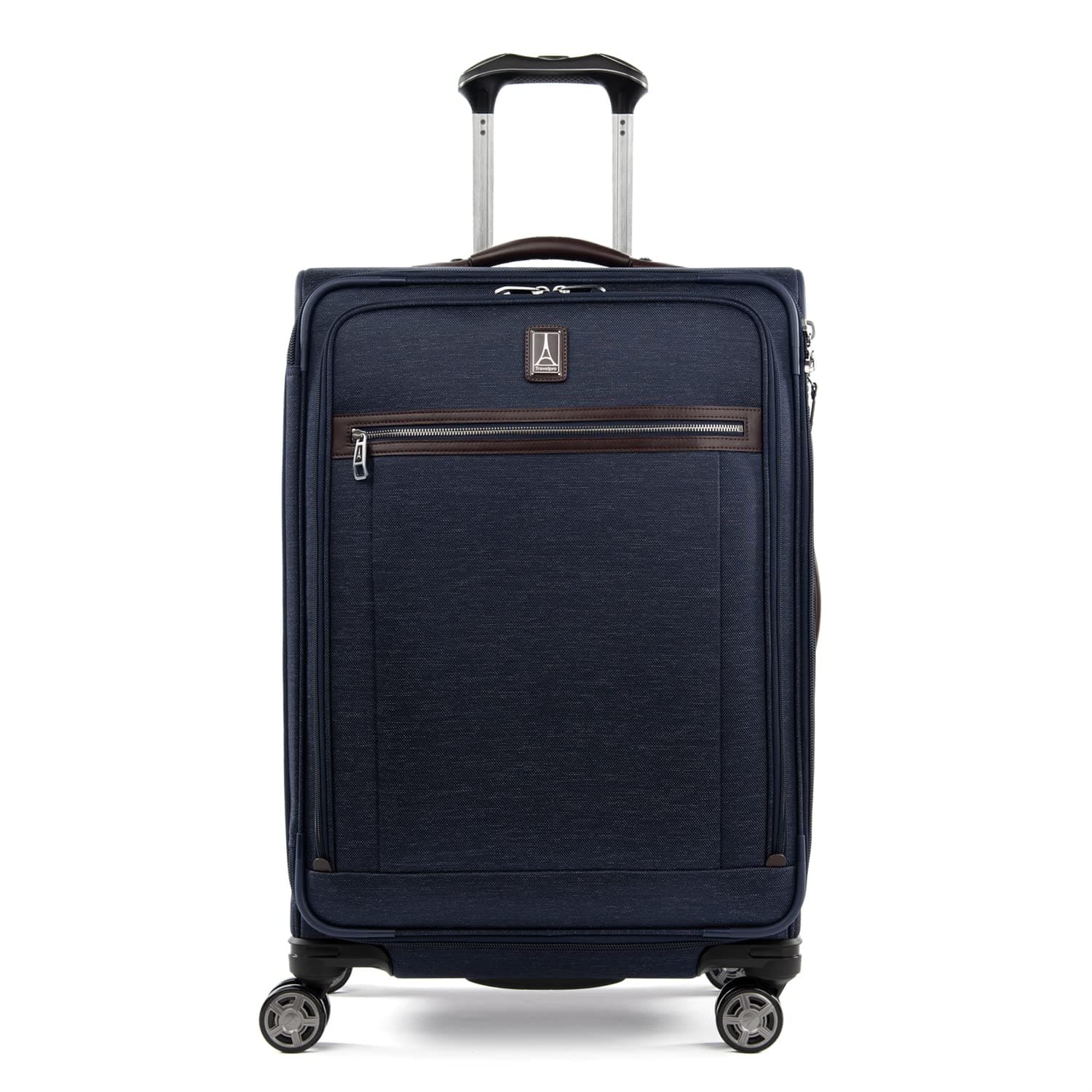 Platinum Elite Softside Expandable Checked Luggage, 8 Wheel Spinner Large Suitcase, TSA Lock, Men and Women
