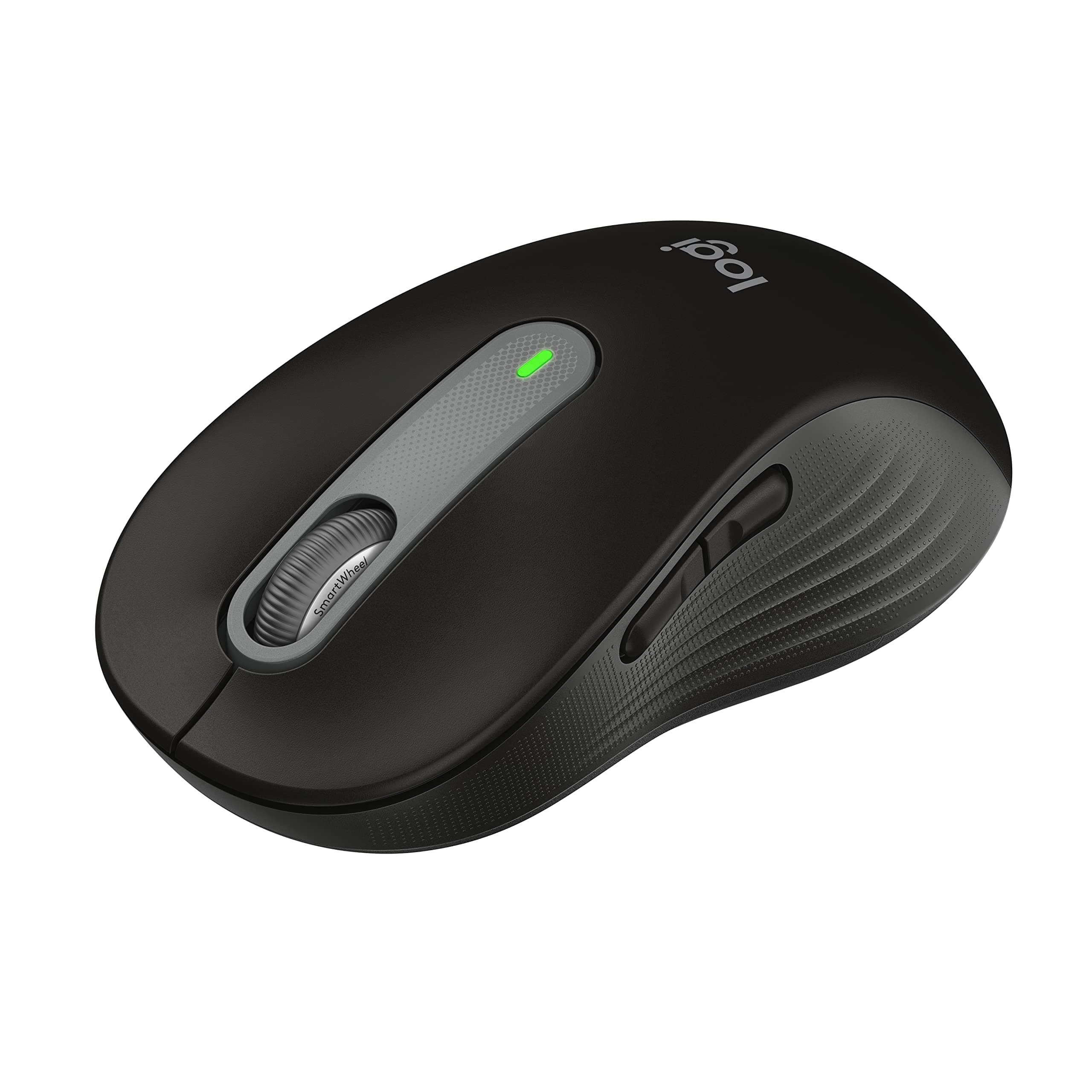 for Creators Signature M650 Wireless Mouse - Small to Medium Sized Hands, SmartWheel Scrolling, Bluetooth, 24-Month Battery, Silent Clicks, Customizable Side Buttons, Contoured Shape - Black