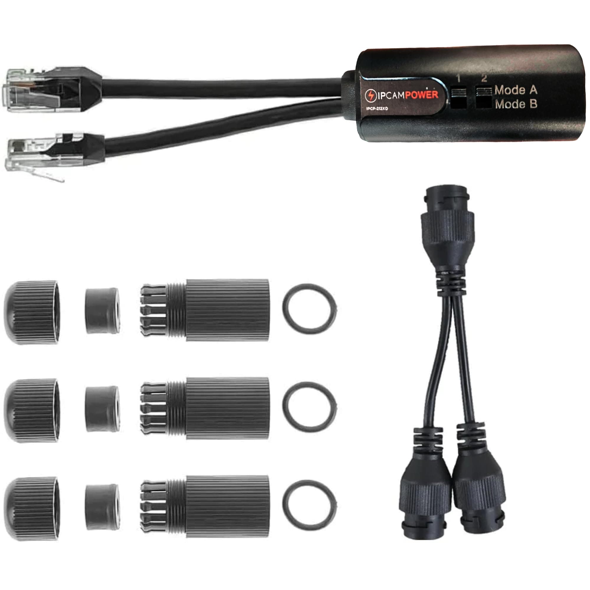 POE Combiner Splitter Adapter, Run 2 IP Cameras on 1 Cable