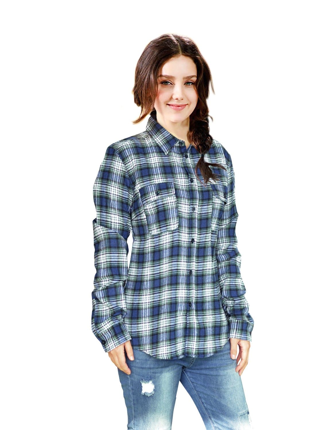 Women's Long Sleeve Check Flannel Shirt