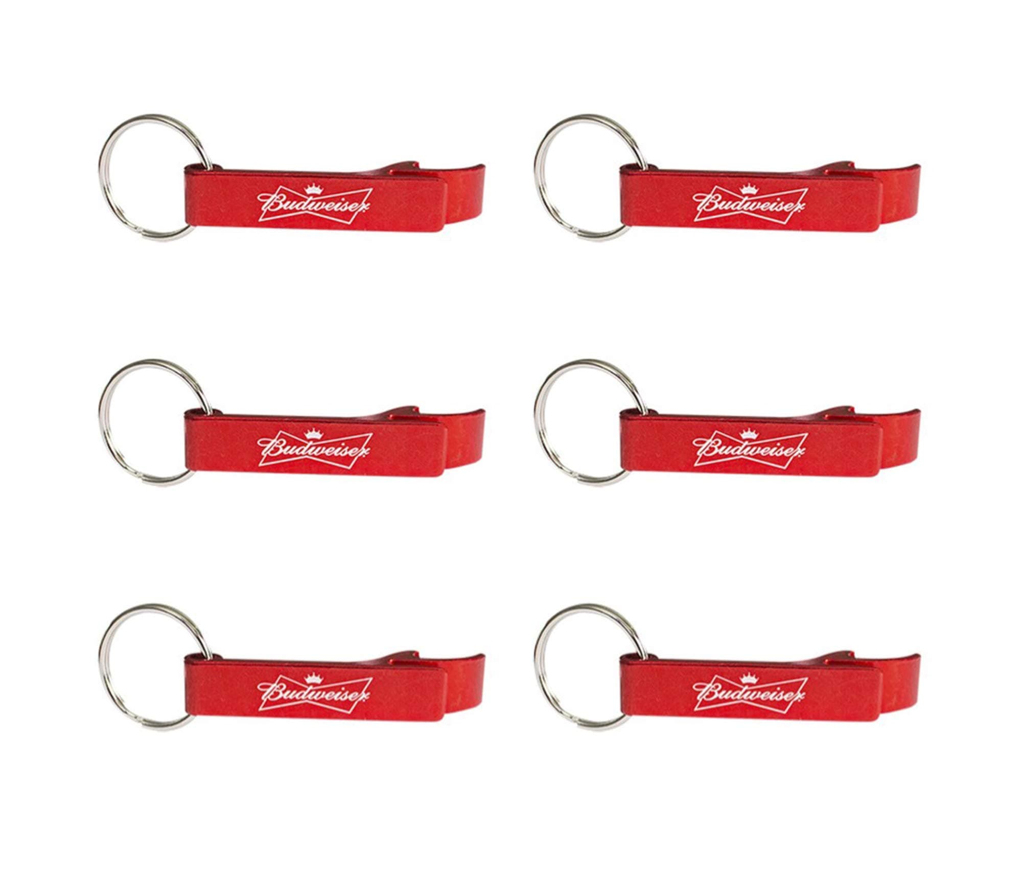 6PK Budweiser Can Bottle Opener Keychain