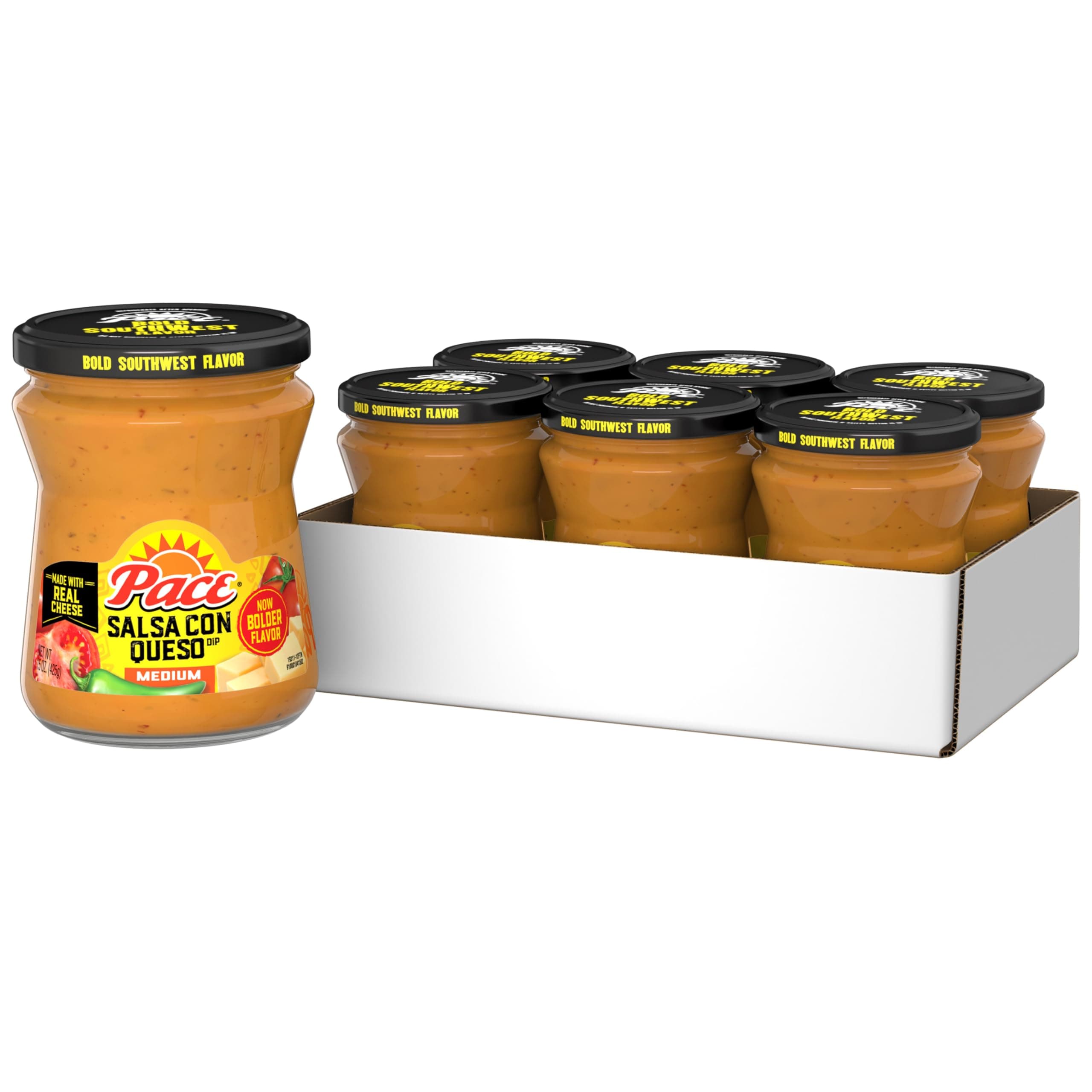 Salsa Con Queso Cheese Dip, Great for Nachos, 15 Ounce Jar (Pack of 6)