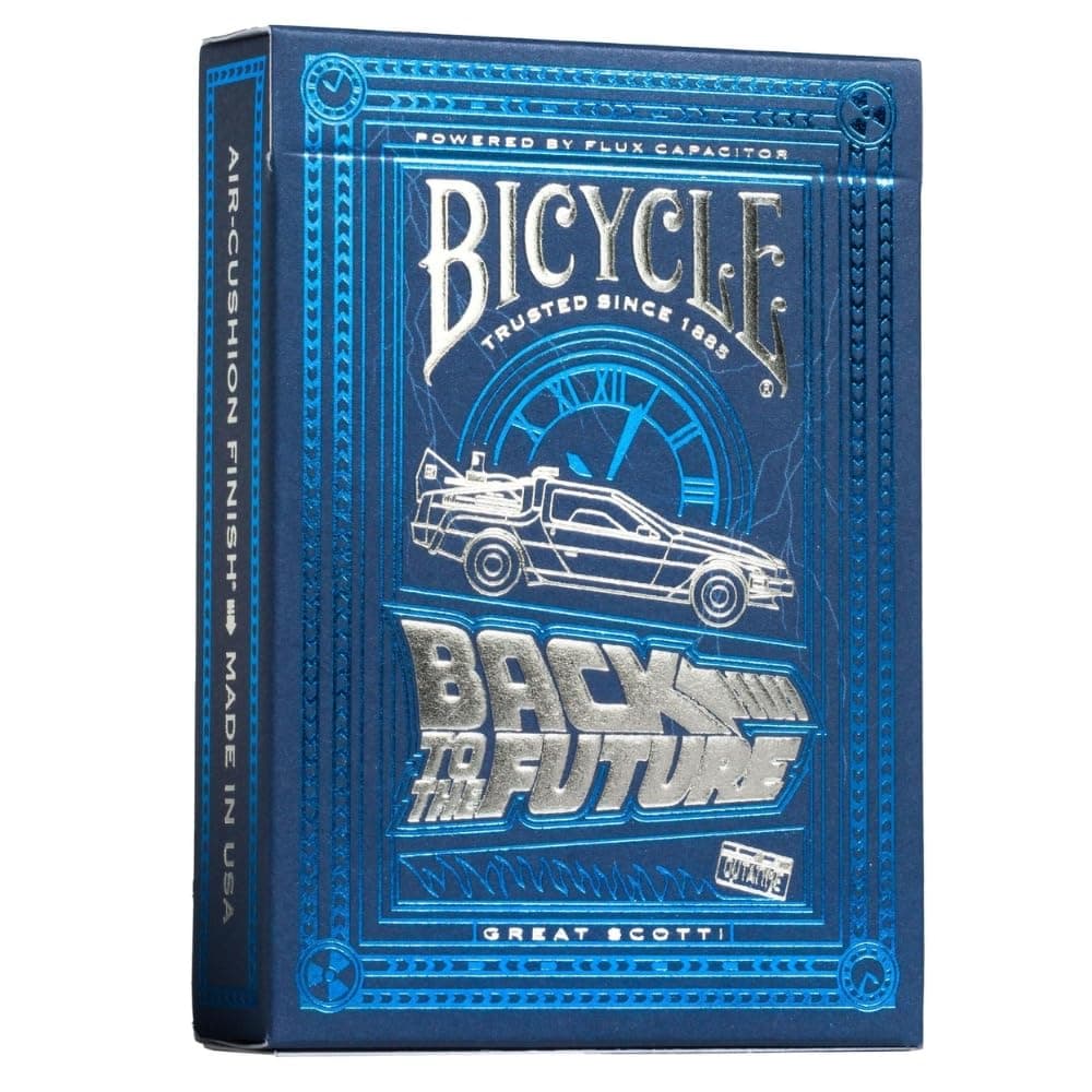 Bicycle Back To The Future Playing Cards 1 Pack, Premium, Foil, Metallic , Blue