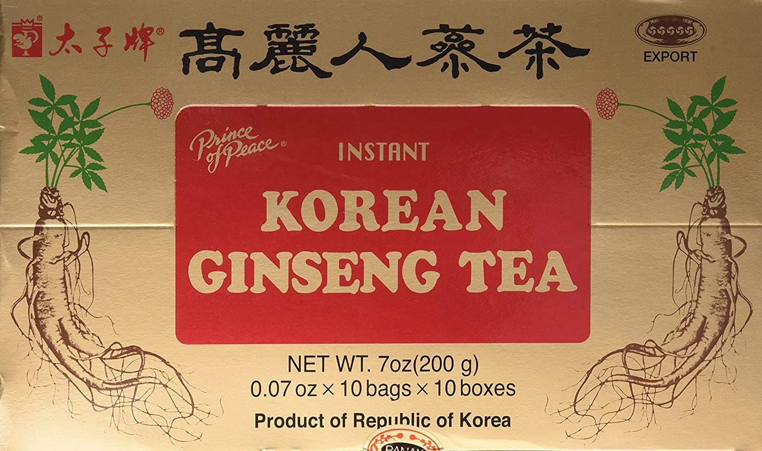 Instant Korean Panax Ginseng Tea - 100 Count