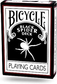 Magic Makers Bicycle Black Spider Deck - Full Bleed Black Deck