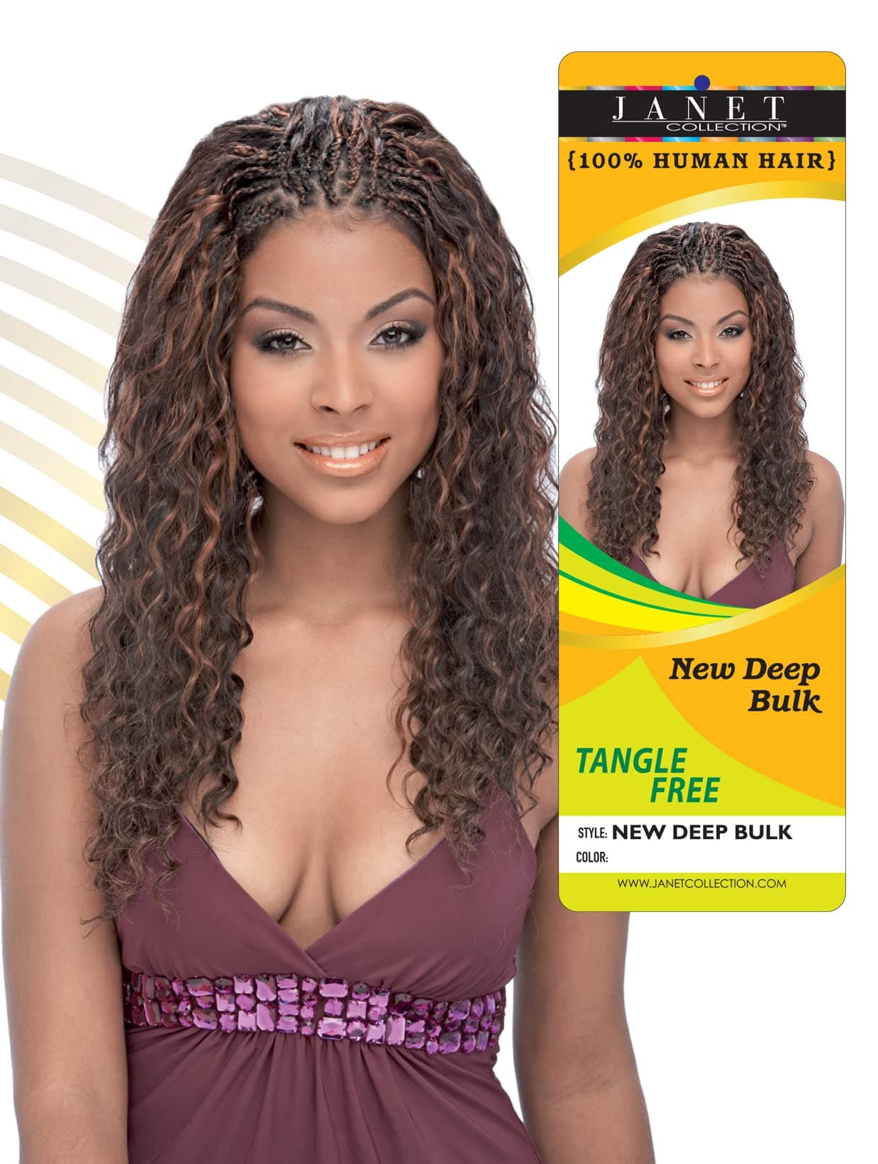 New Deep Bulk 100% Human Hair Braid – Crochet Braid – REMY Hair – Extension – Human Hair (Pack of 1, 18", 1B)