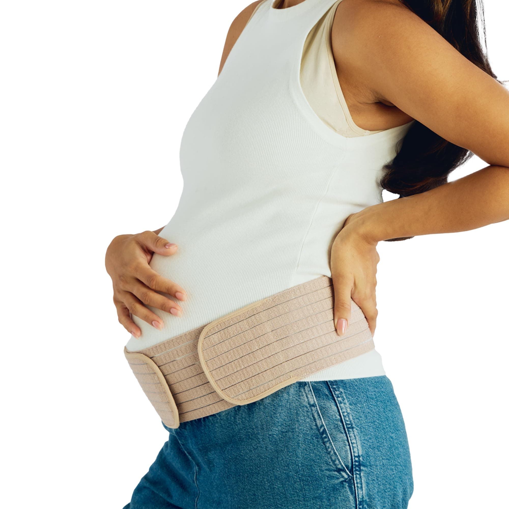 2-in-1 Hip Bandit - Adjustable Maternity Belt & Postpartum Wrap - Belly Support Band for Pregnancy, Hip Compression After Birth - Detachable Band for Back & Core Relief