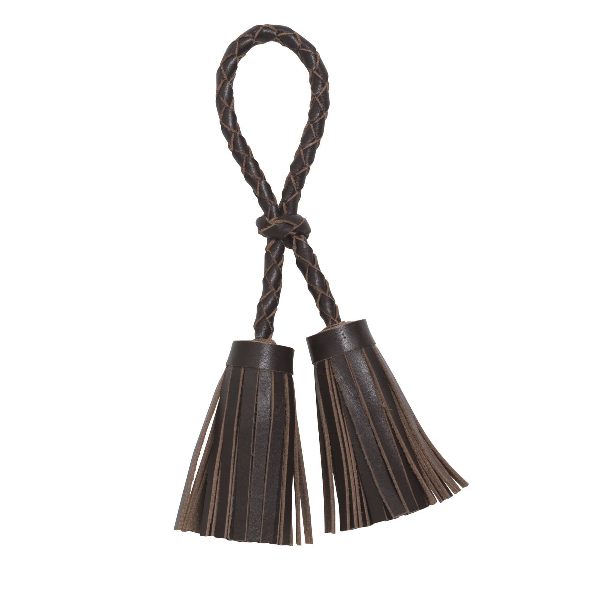 Juliska Napkin Ring Leather Tassel Chocolate