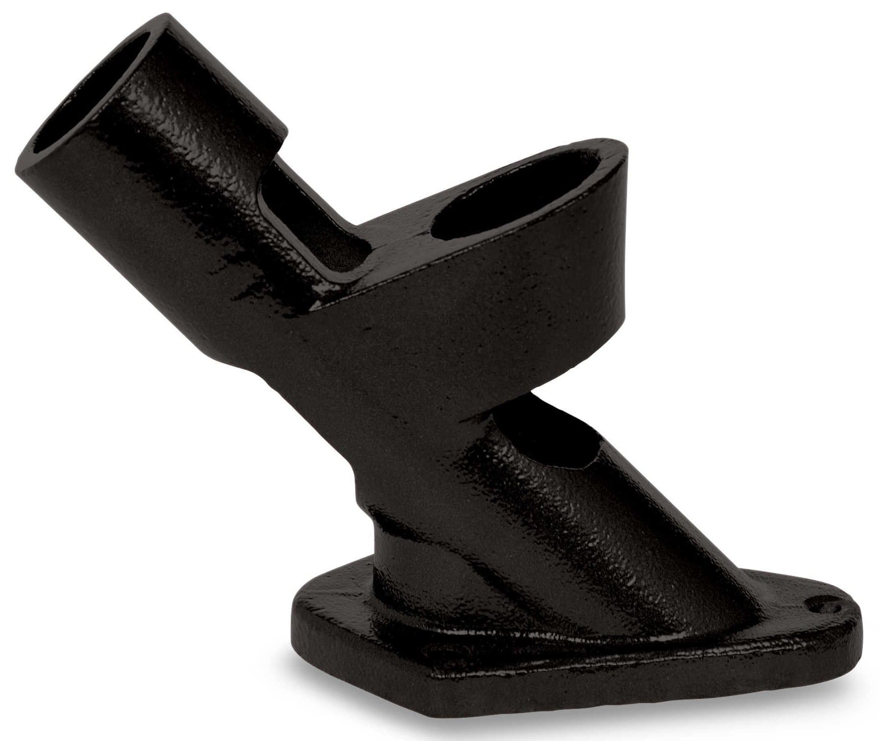 Evergreen Flag Bracket Two-Position 45 and 90 Degree | Cast Iron | Black | Hardware Incl | Outdoor Home and Garden Décor | Residential or Commercial | Wood Metal Plastic Pole - Not Included