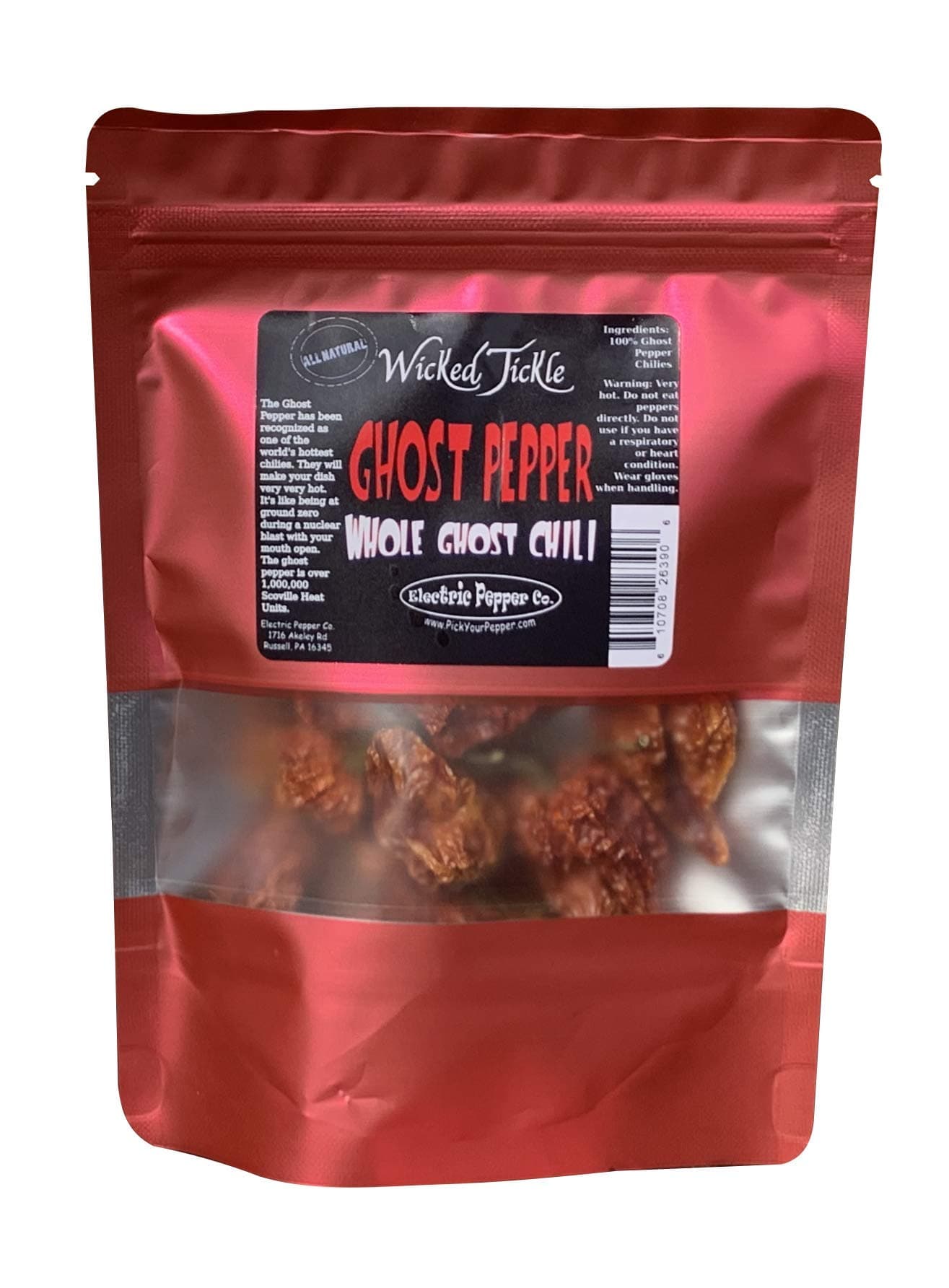 10 Whole Ghost Pepper Dried Intact Seed Pods Plus Super Hot