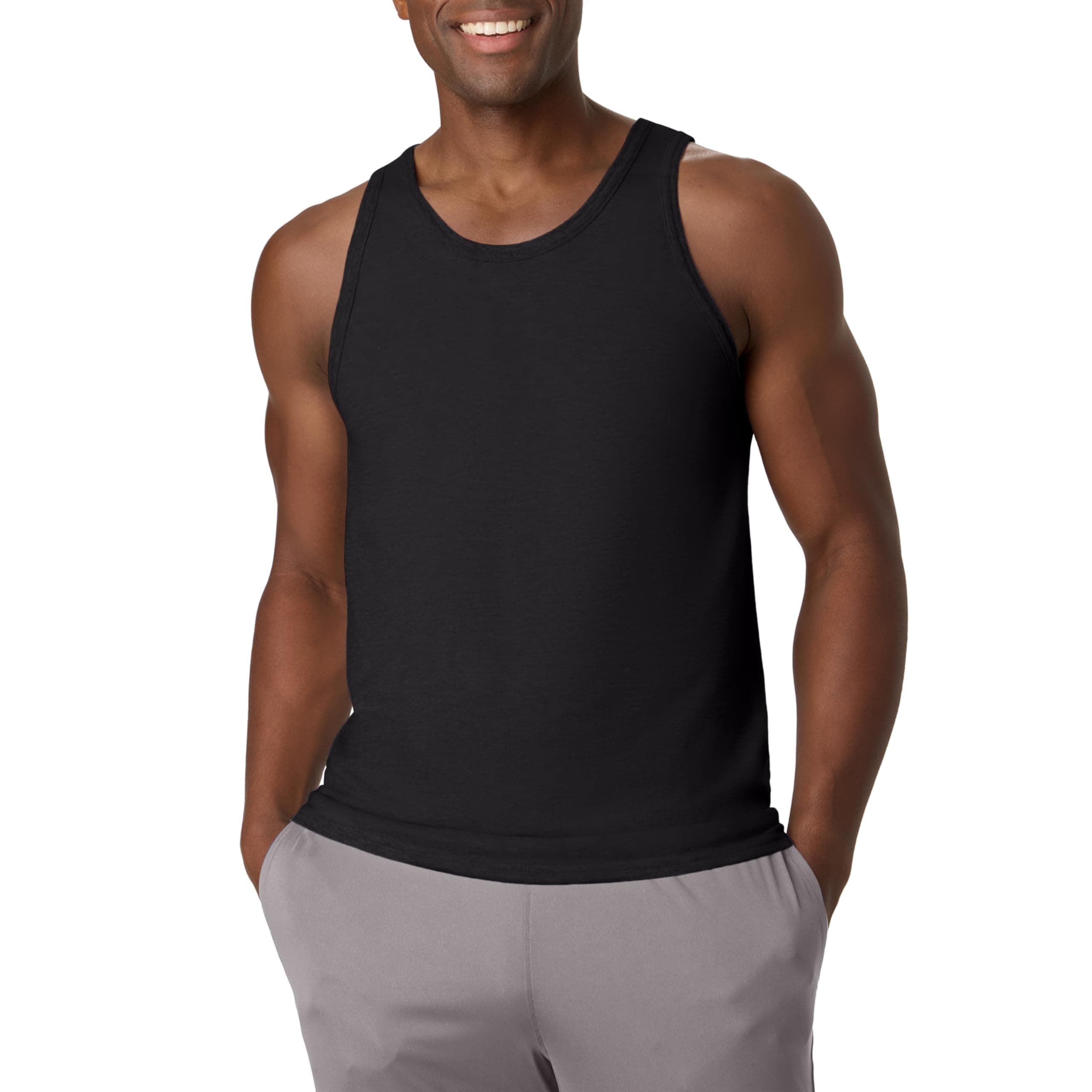 Hanes Men's X-Temp T-Shirt 2 Pack, Black