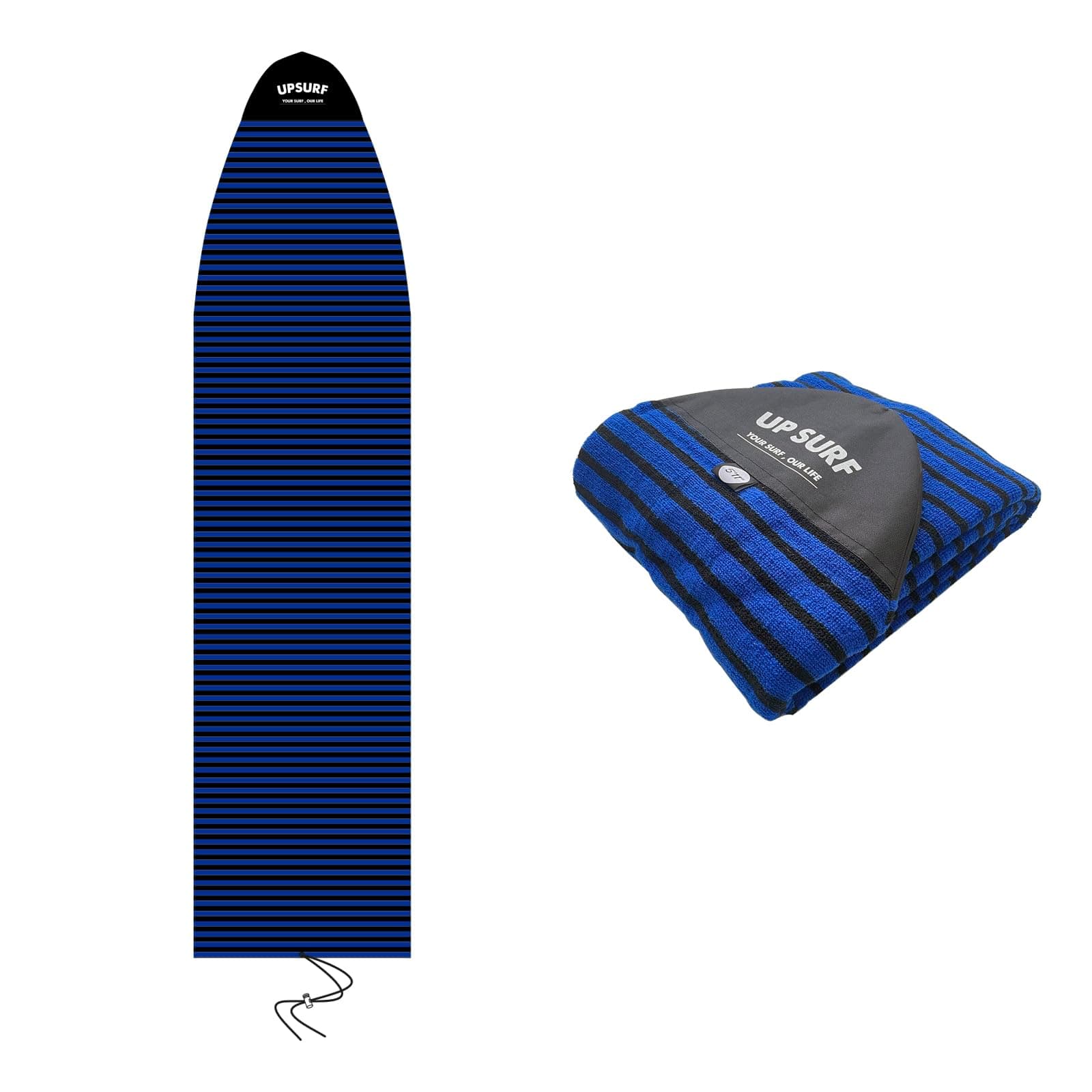 UPSURF 5'11"/6'1"/6'4"Surfboard Sock Cover-short or fish board Sock Cover Light Protective Bag for Your Surf Board