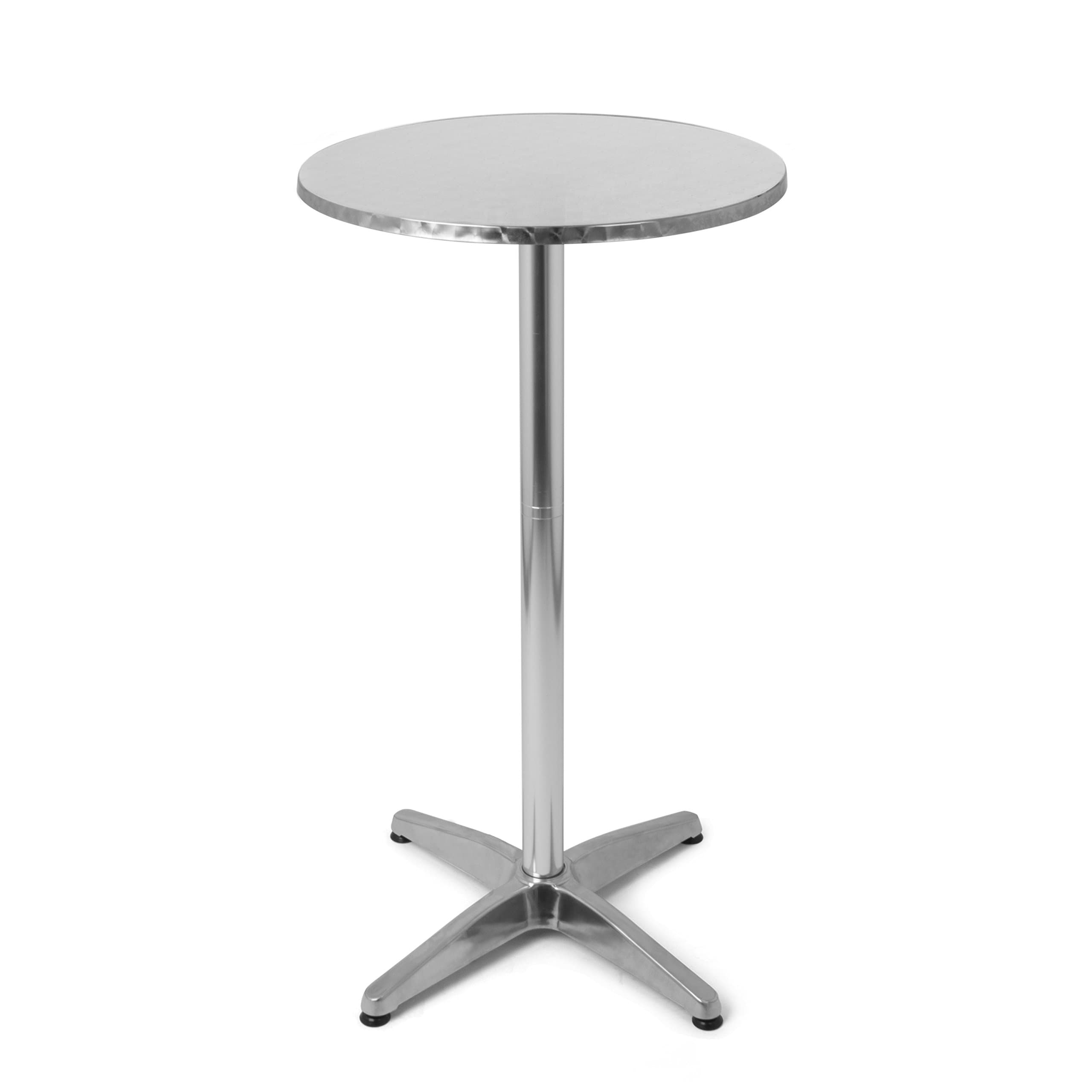 Park Alley Aluminium Folding Table with Adjustable Height – Bistro Table – Dimensions: Approx. 60 x 70/110 cm – Round Table Perfect as a Garden Table, Balcony or Terrace Table
