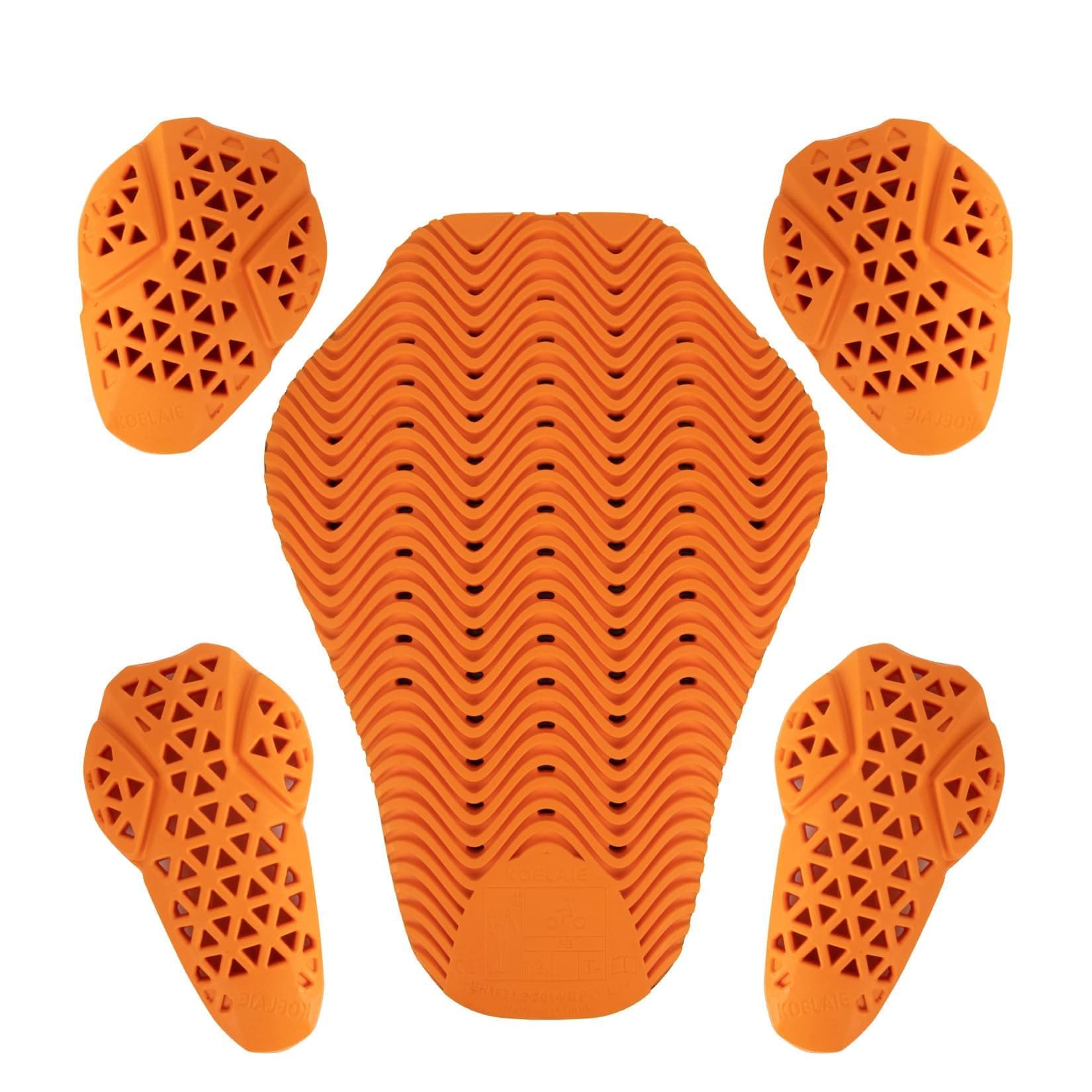 PSLER Full CE Level 2 Certified Motorcycle Armor Back Pad, Elbow and Shoulder Protection Pads Set for Motorcycle Jackets, 5PCS