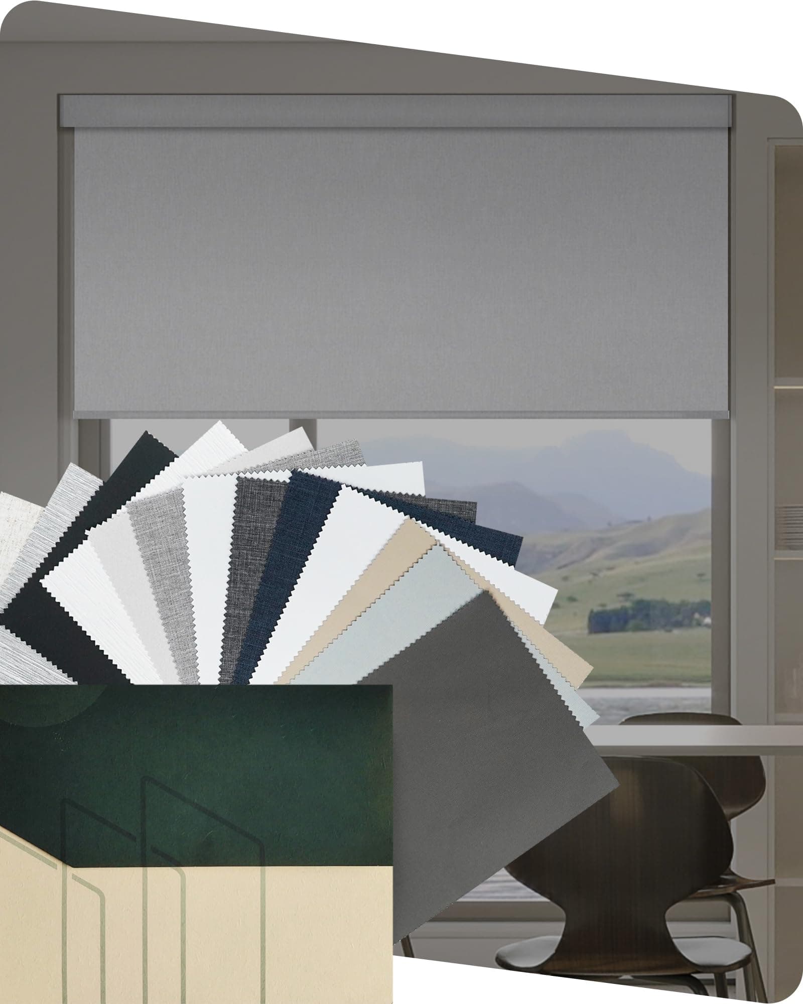 100% Blackout Roller Blinds Fabric Samples (15 Colors)