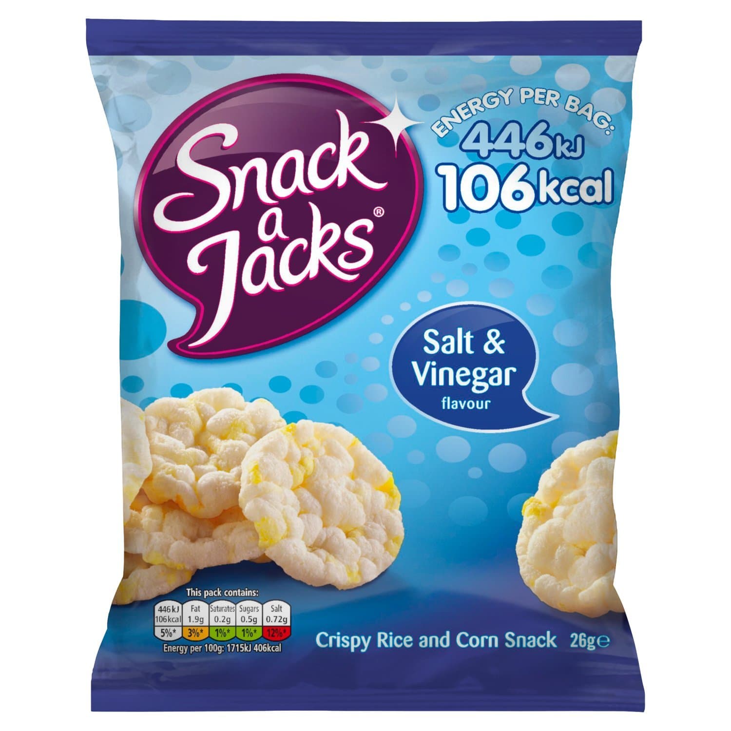Snack a Jack Salt and Vinegar 26 g (Pack of 24)