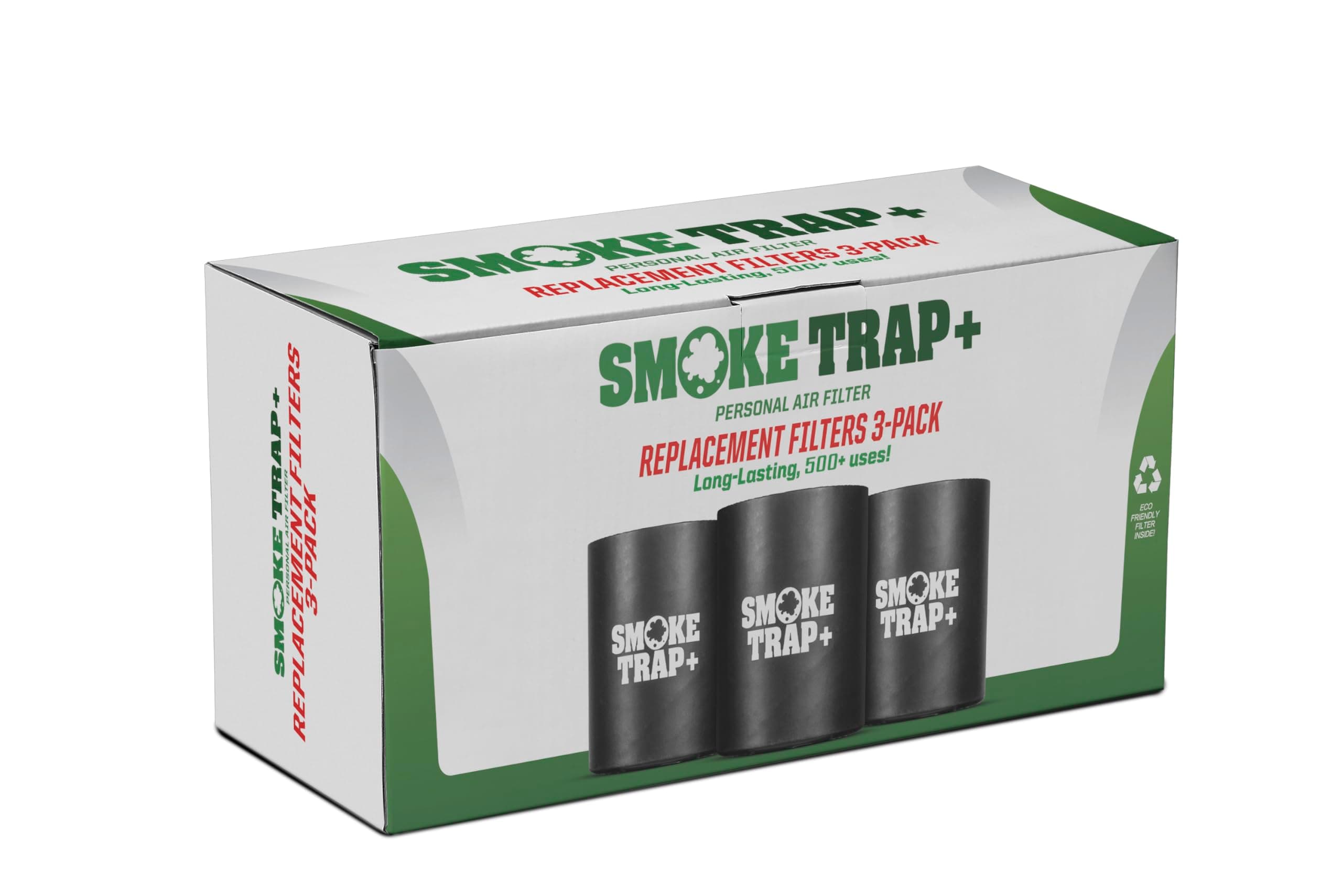 ECO Replacement Filter Cartridges For Smoke Trap + | Triple Replacement Filters - Zero Plastic Waste Replacement Filters - Maximum Air Flow While Exhaling - Long Lasting 500+ Exhales (3)