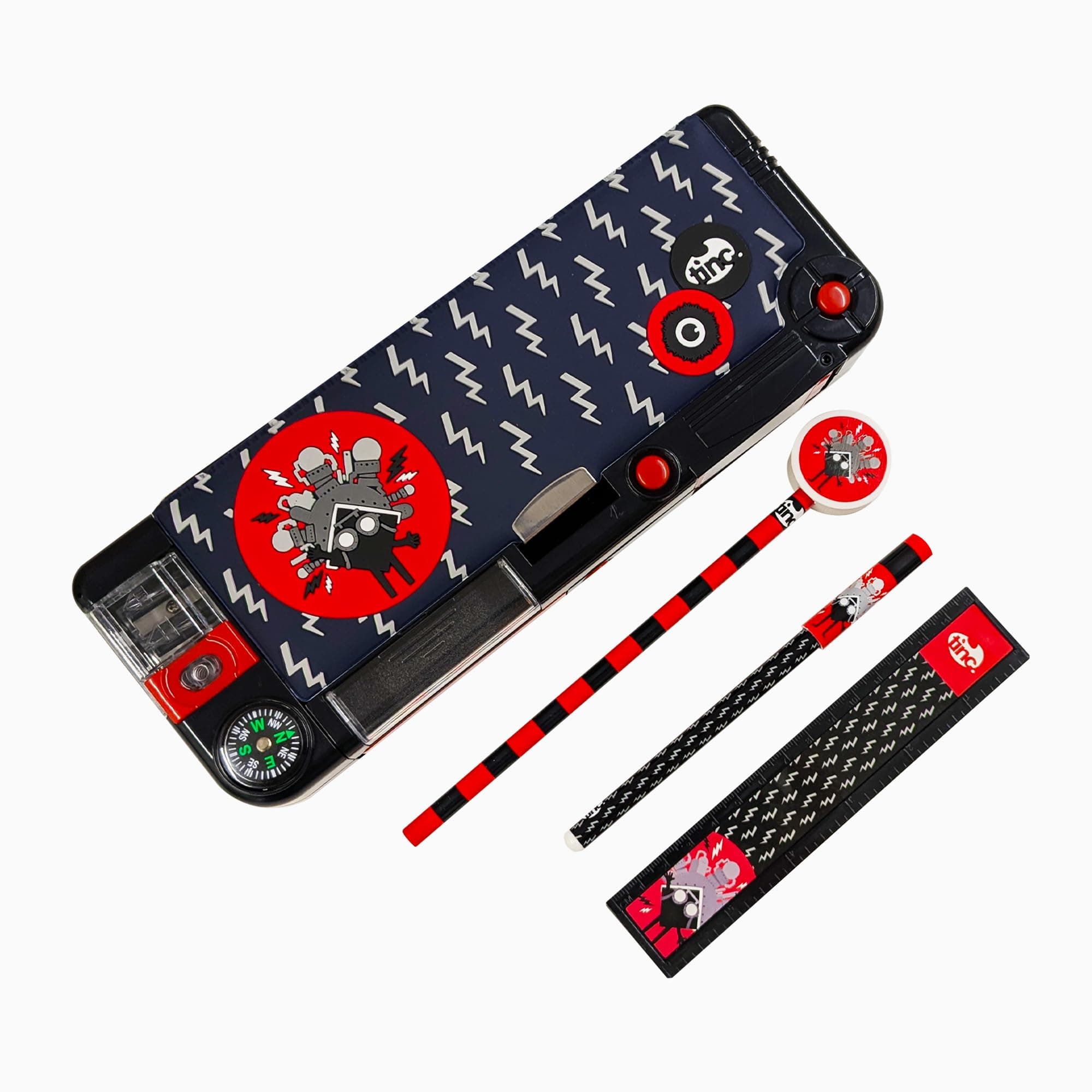 Tinc Compartment Pencil Cases | Includes Stationery | Different Designs to Choose from | Perfect for School and Gifting