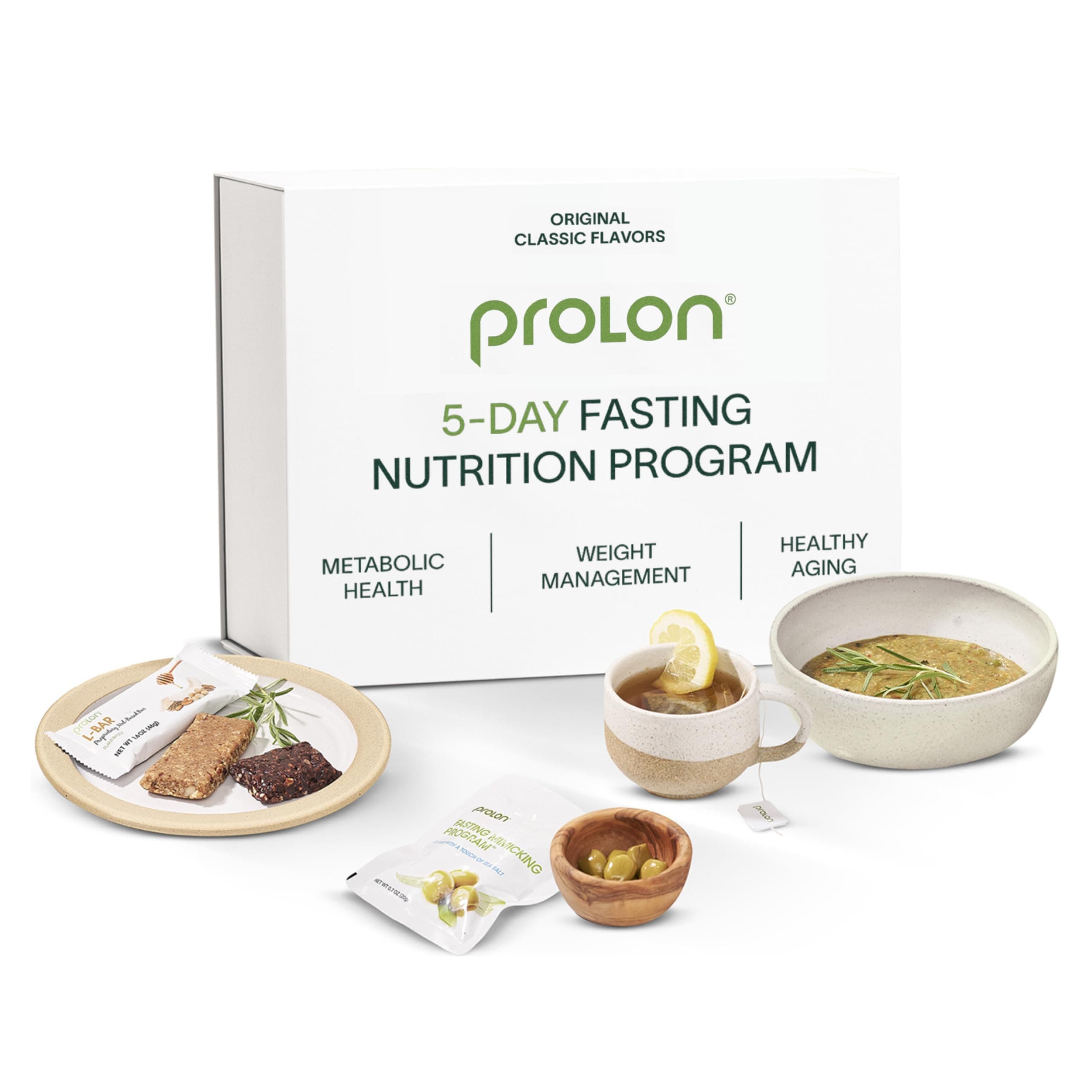 5 Day Fasting Kit | Fasting Program for Women & Men | Developed to Not Break Your Fast | Low Calorie Pre Made Meals & Snacks | Plant Based Ingredients for Diet Support | Classic Flavors