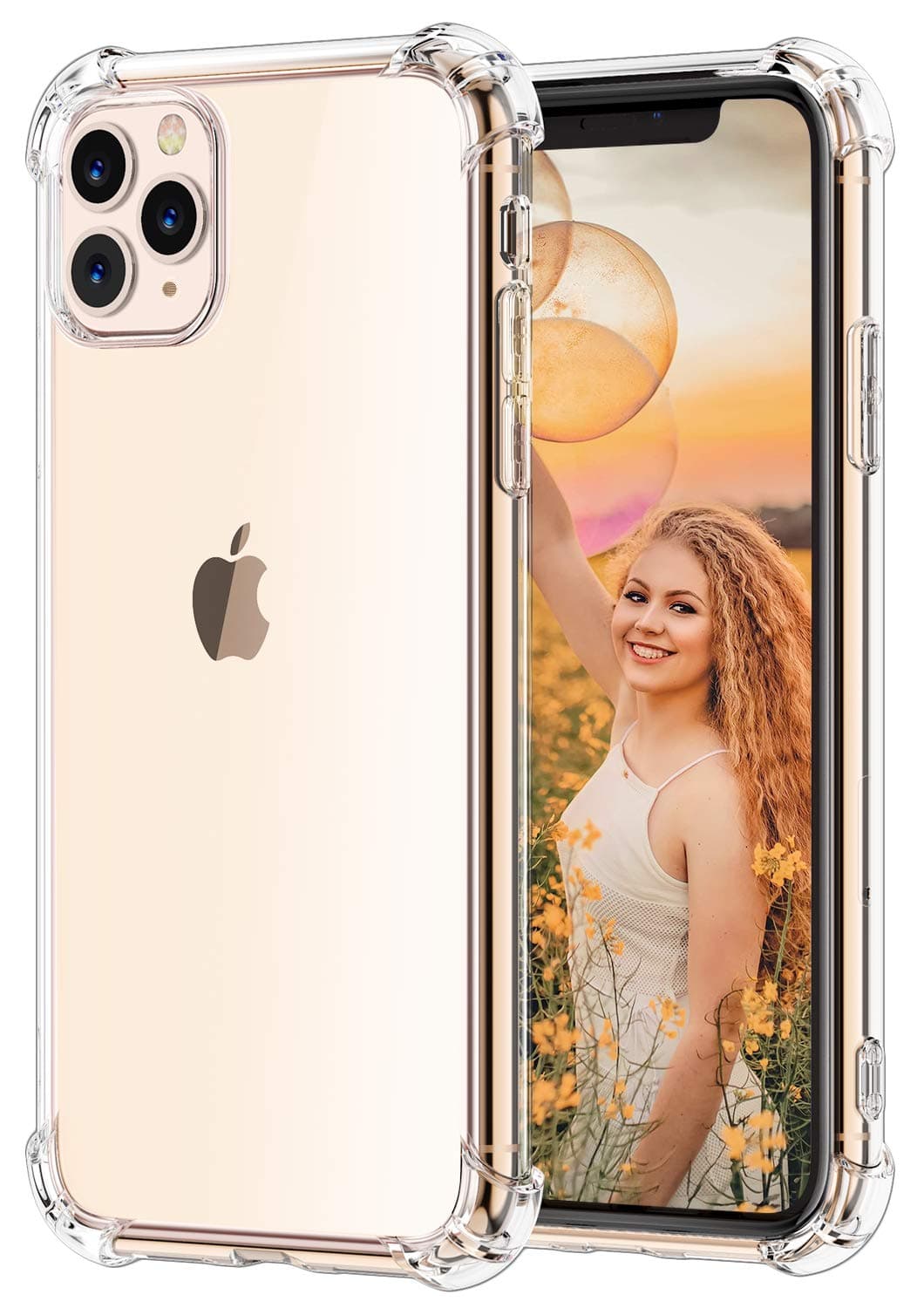 for iPhone 11 Pro Max Case, Matone Crystal Clear Slim Protective Cover with Reinforced Corner Bumpers, Flexible Soft TPU Cases Compatible with Apple iPhone 11 Pro Max (2019) 6.5-Inch