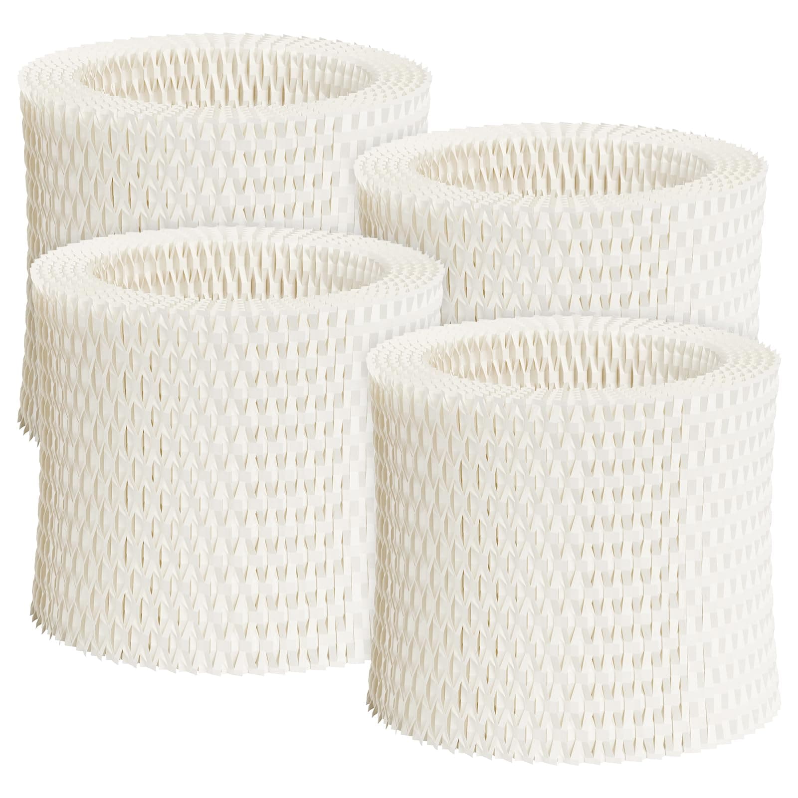 Future Way 4-Pack Humidifier Replacement Filters Compatible with Honeywell HAC-504AW, HAC-504W, HAC504V1, Free Cool Mist Humidifier Models, White, Plastic, Wick, Ultrasonic, Cordless