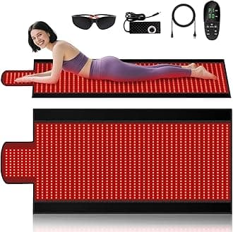 LITDUCK Body Red Light Therapy Mat, Eligible Red Light Therapy Blanket, 2in1 LEDs(660nm& 850nm), Premium Leather, Adjustable Timer & Intensity 36.3"*15.8" (1370leds)