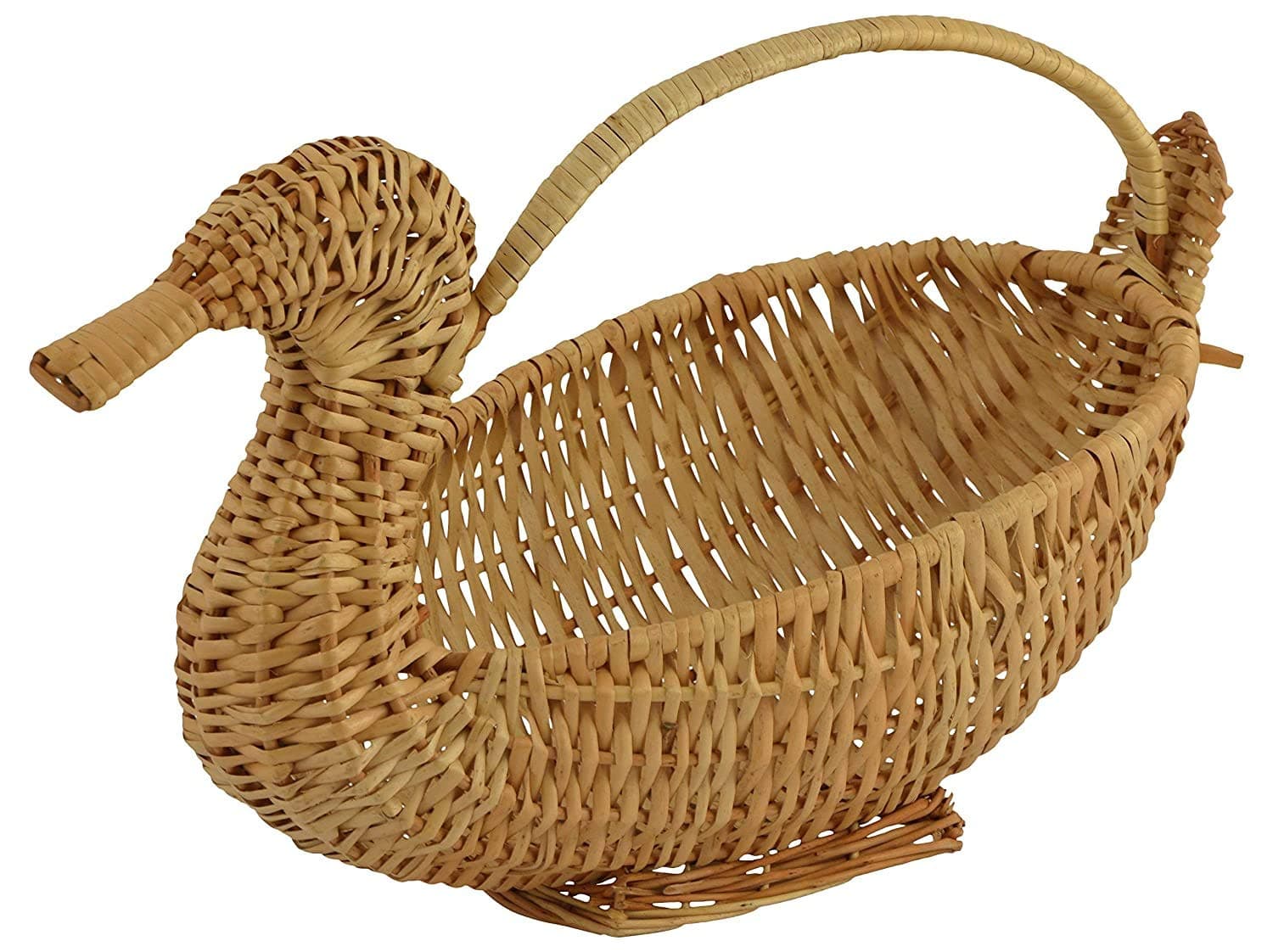 KRISHNA , HANDICRAFTS Bamboo Duck Multipurpose Basket with handle,Packing Basket , Fruit & Vegetable Basket ,
