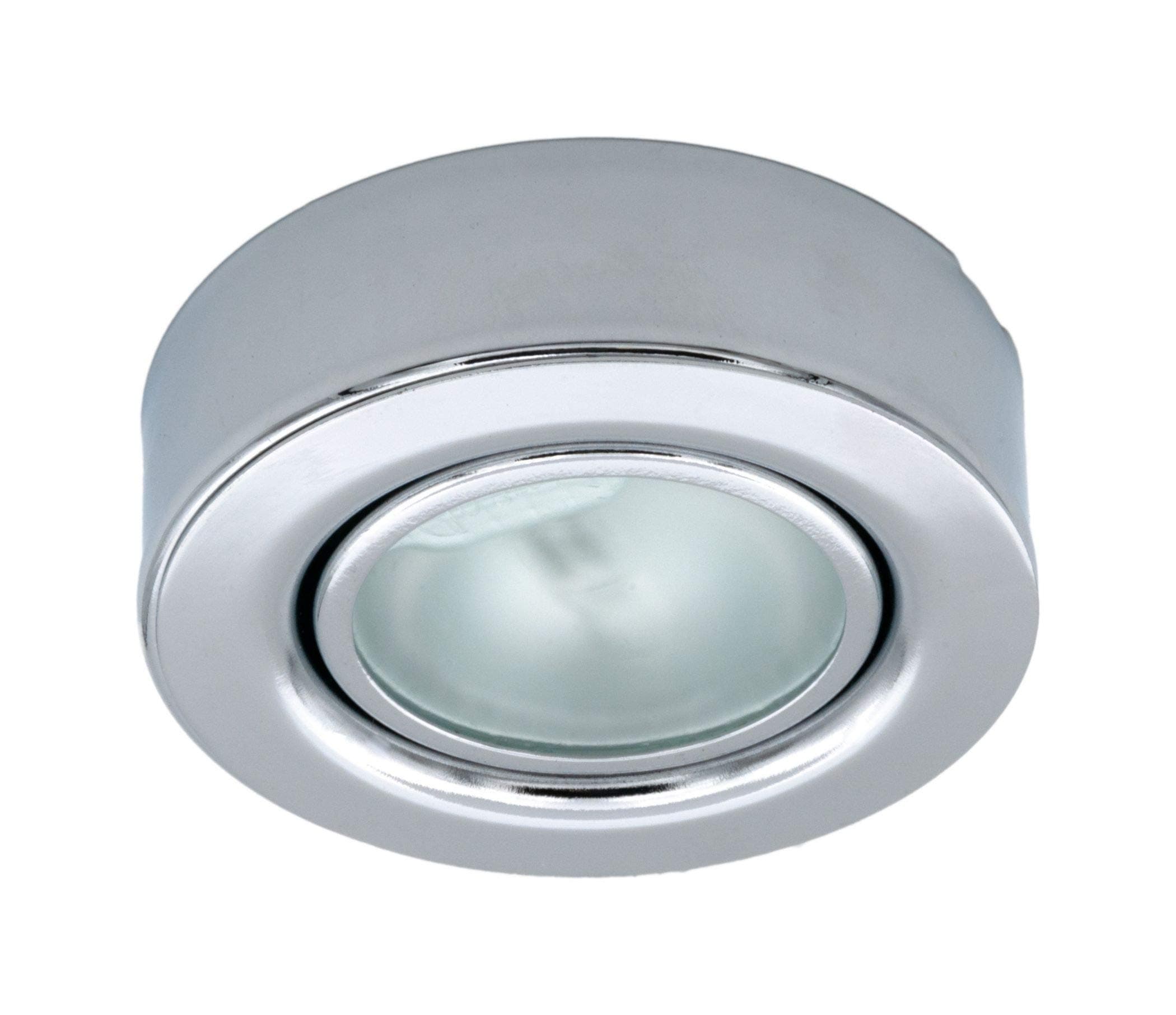 Chrome Finish Metal Downlight c/w Surface mounting Ring - 12v 20w -1.5M Lead