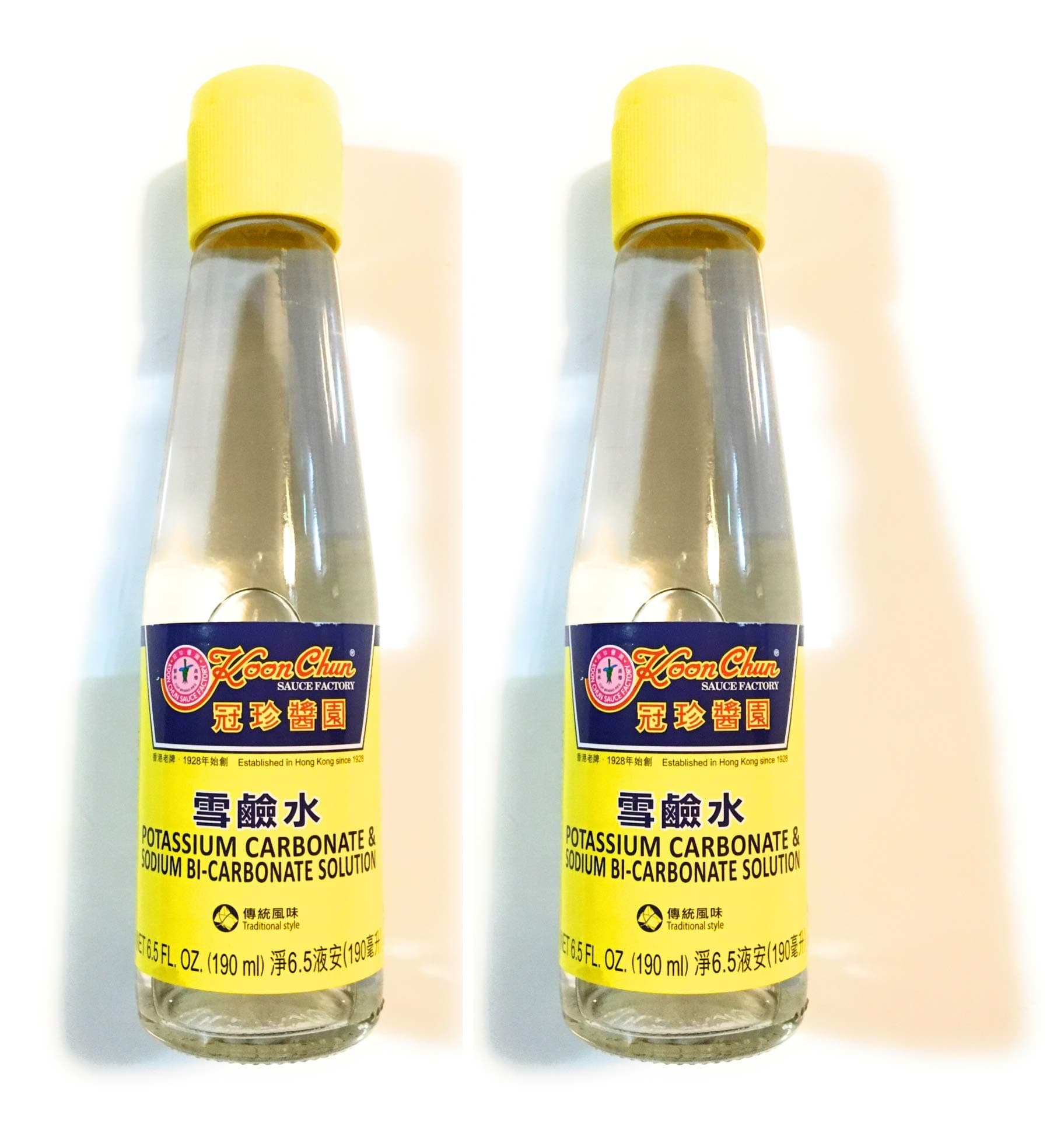 Koon Chun Potassium Carbonate & Sodium Bi-Carbonate Solution 8.5 Oz(2 Pack)雪鹼水