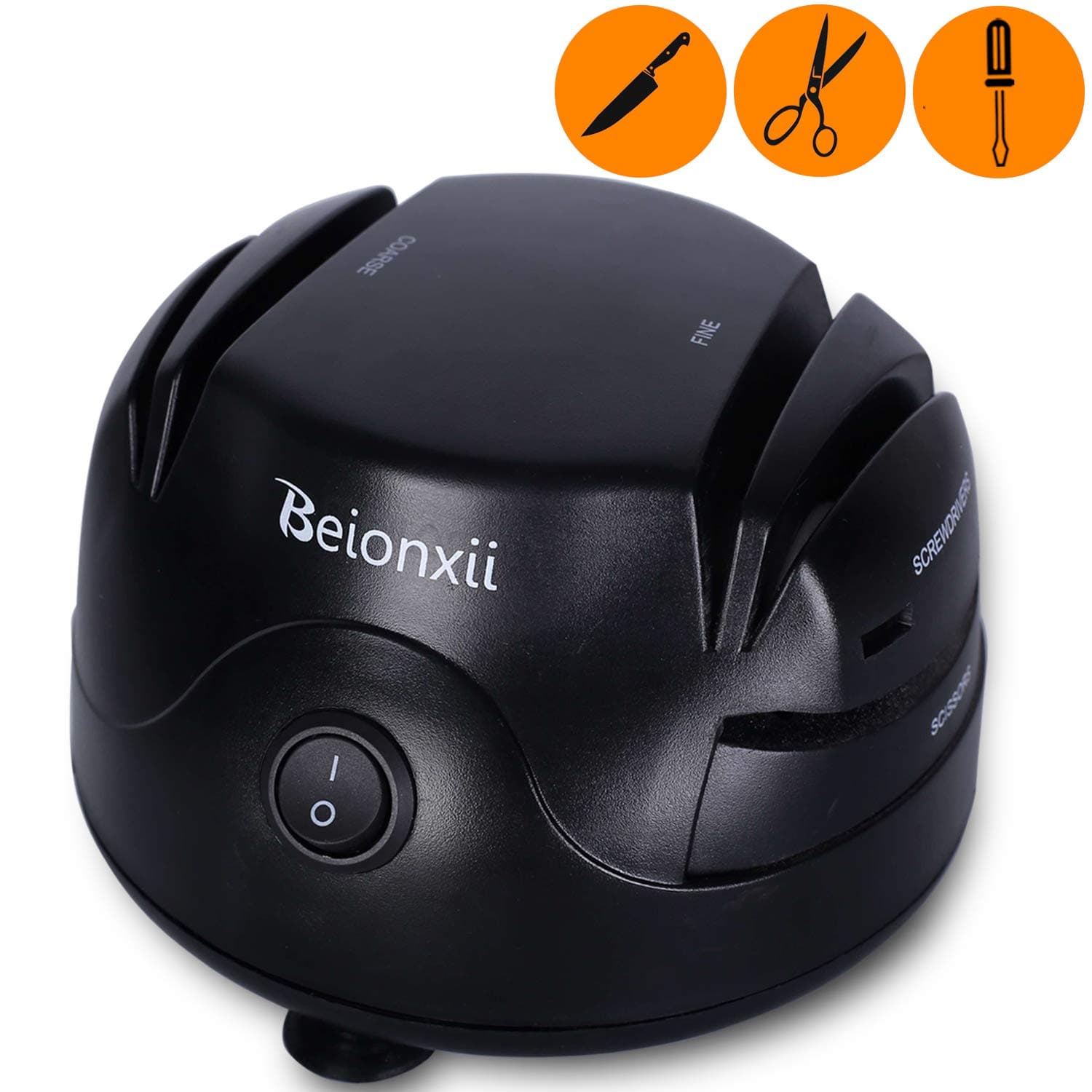 Electric Knife Sharpener - Beionxii Professional 2-Stage Knife Sharpening System 3-in-1 Knife Sharpeners for Knives Scissors Screwdrivers Kitchen Knife Sharpener Machine Appliance Kit