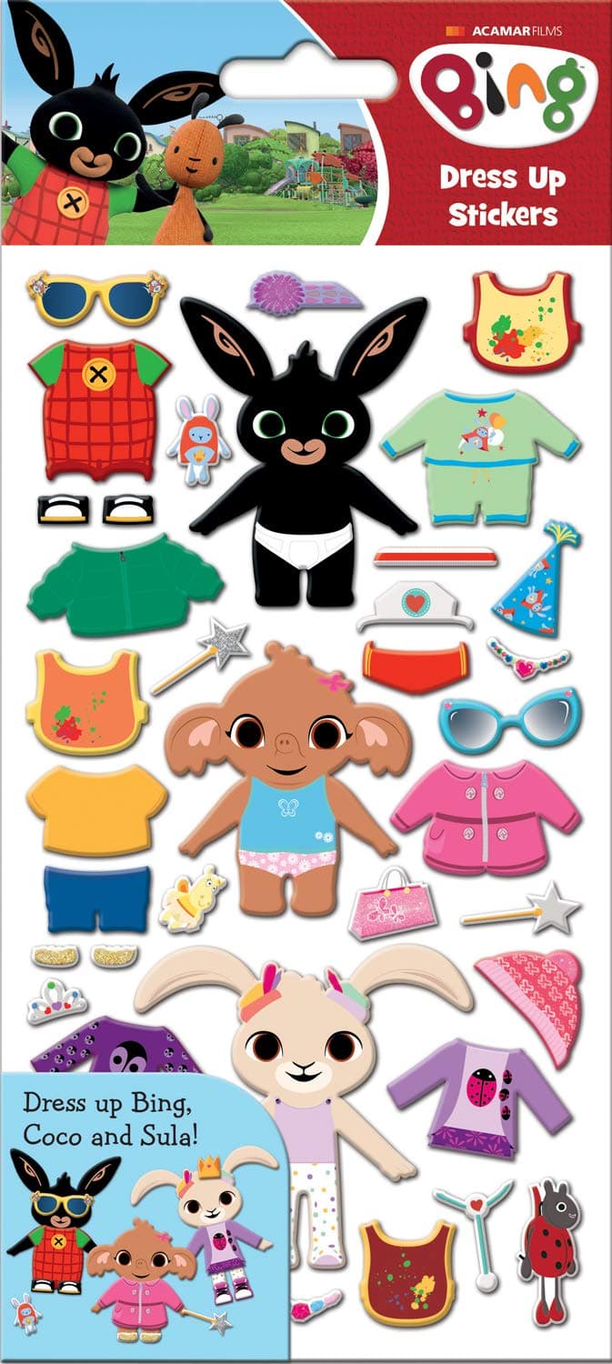 Paper Projects 01.70.34.003 Bing Bunny Chunky Foam Dress Up Stickers