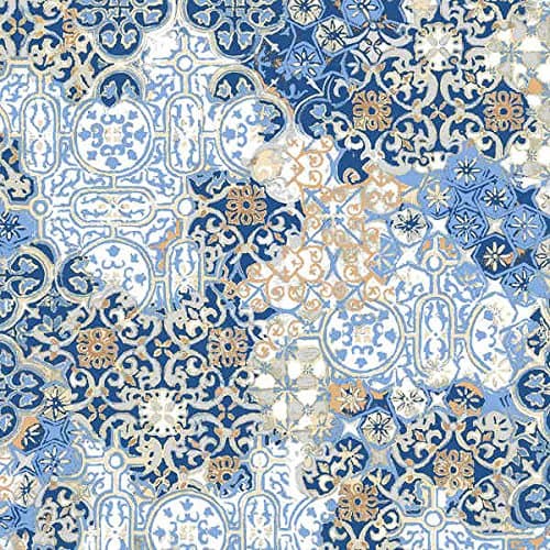 Kt KILOtela - Printed Canvas Fabric - Cotton & Polyester - 280 cm Wide - by Half metre | Tiles