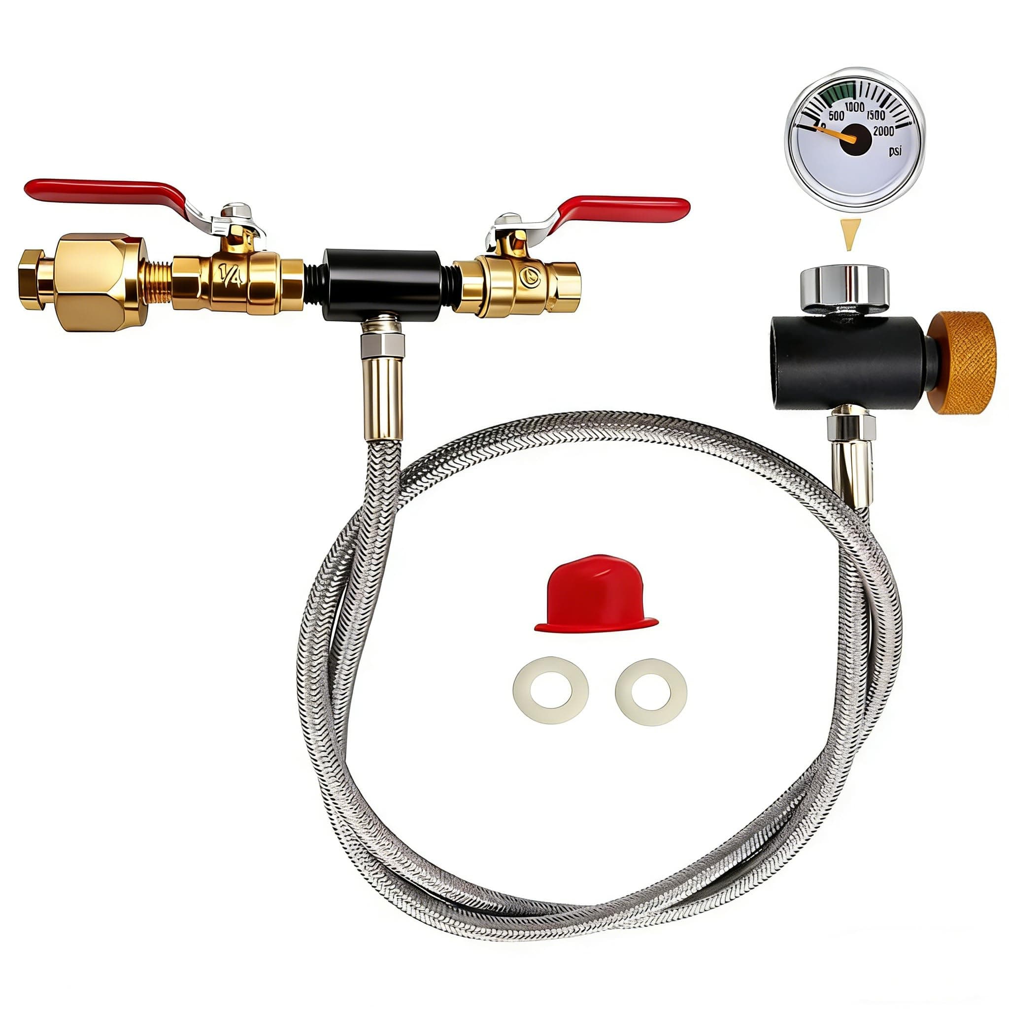 Soda Machine CO2 Cylinder Refill Adapter Hose Soda Maker Co2 Canister Refill Station for Filling Soda blue Co2 Bottle