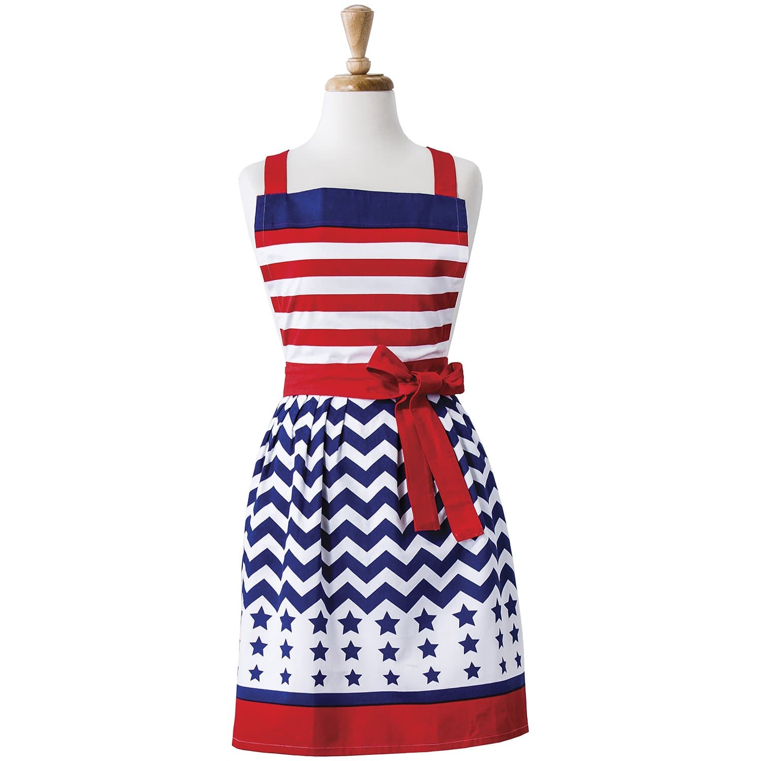 Ladelle Patriotic Apron, Red/White/Blue