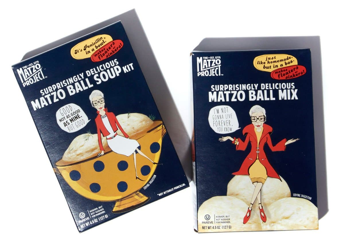 Matzo Ball Soup Kit & Matzo Ball Mix, Double Header from The Matzo Project, Vegetarian, Kosher, Low-Fat, No-MSG, No Trans Fat, Nothing Artificial, 4.5oz, Pack of 4