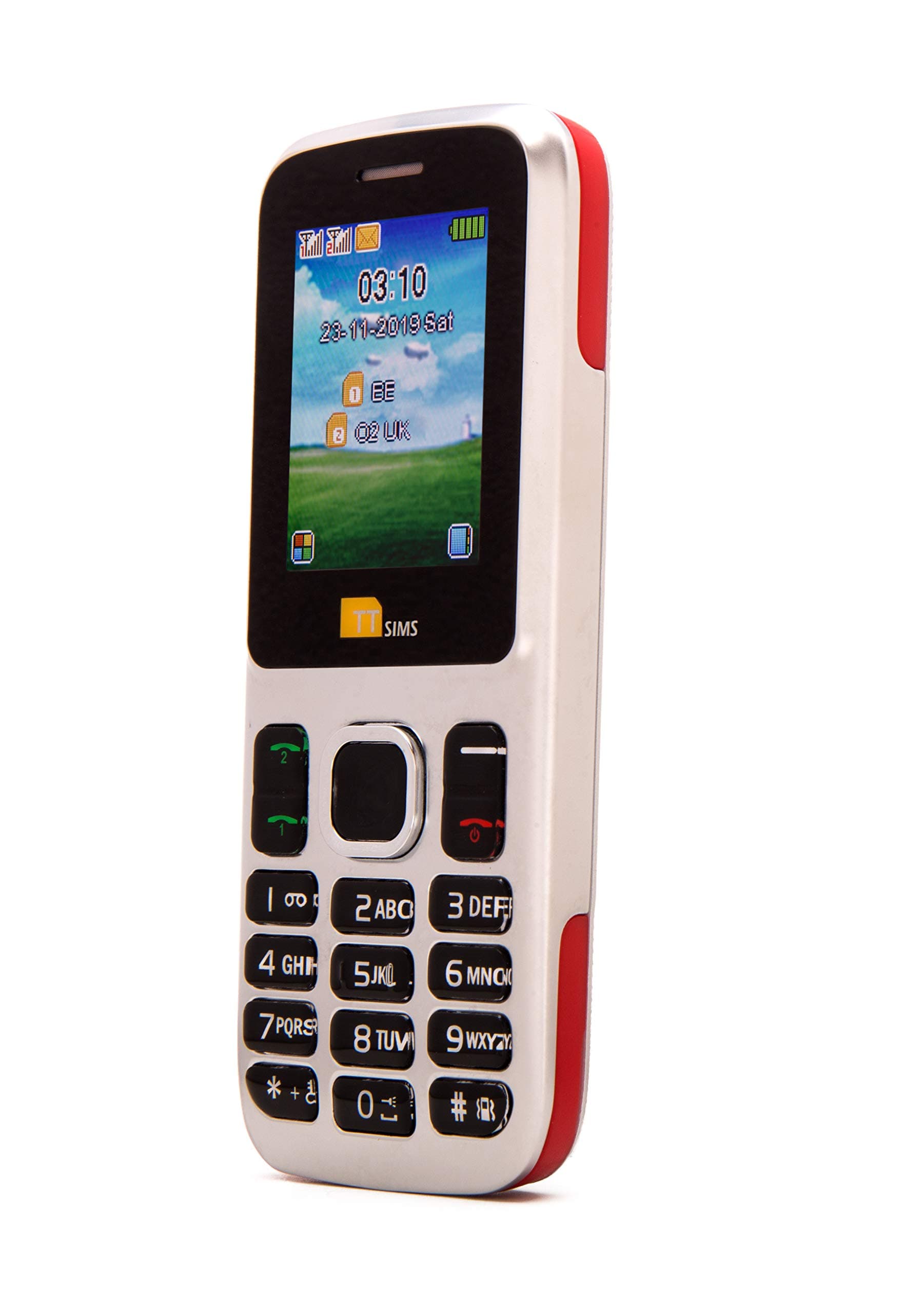 TTsims - Dual Sim TT130 Mobile Phone - Camera - Bluetooth - Cheapest Twin 2 Sim Phone - Red