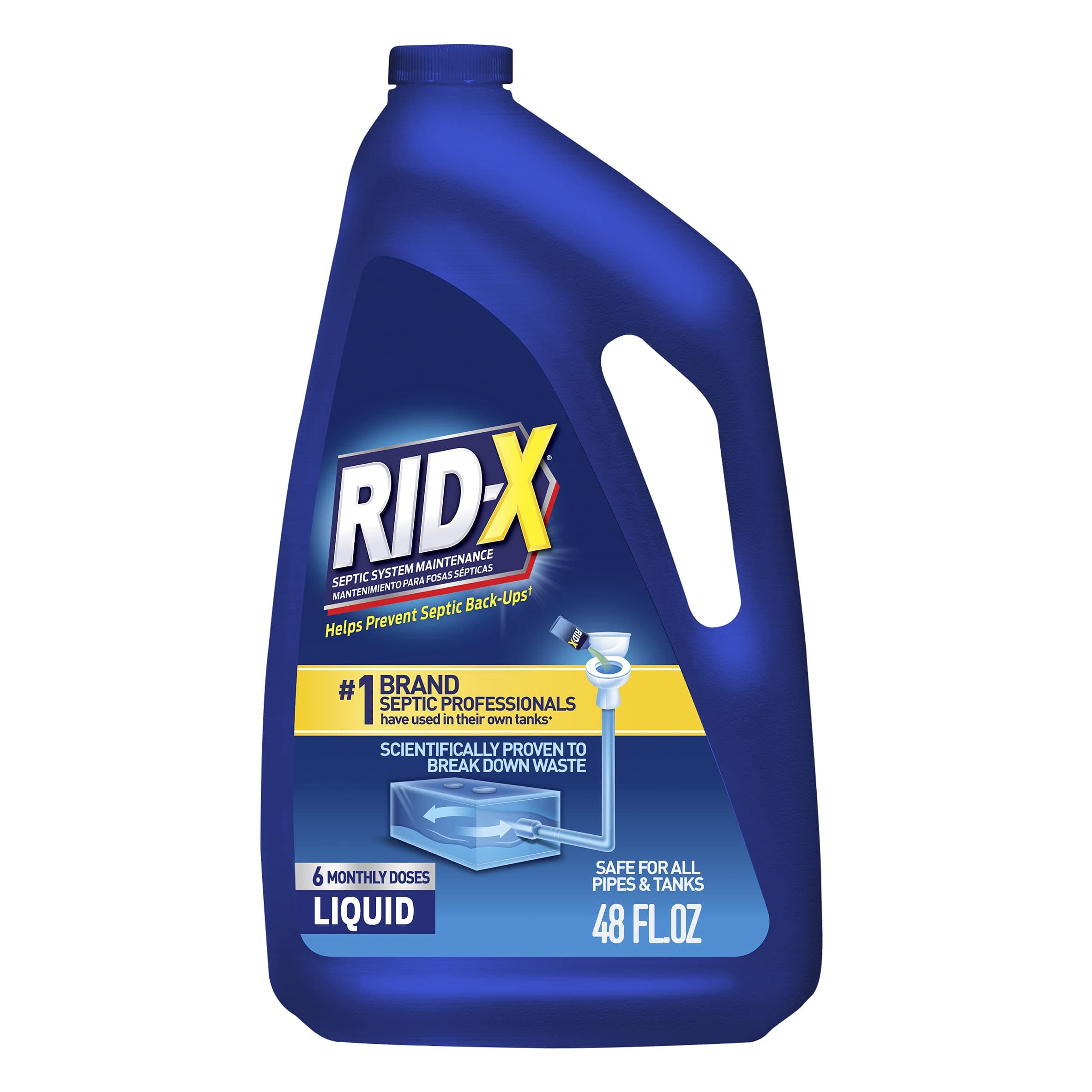 Rid-X Rid-X Septic Tank System Treatment Liquid, 6-Dose, 48 Ounce