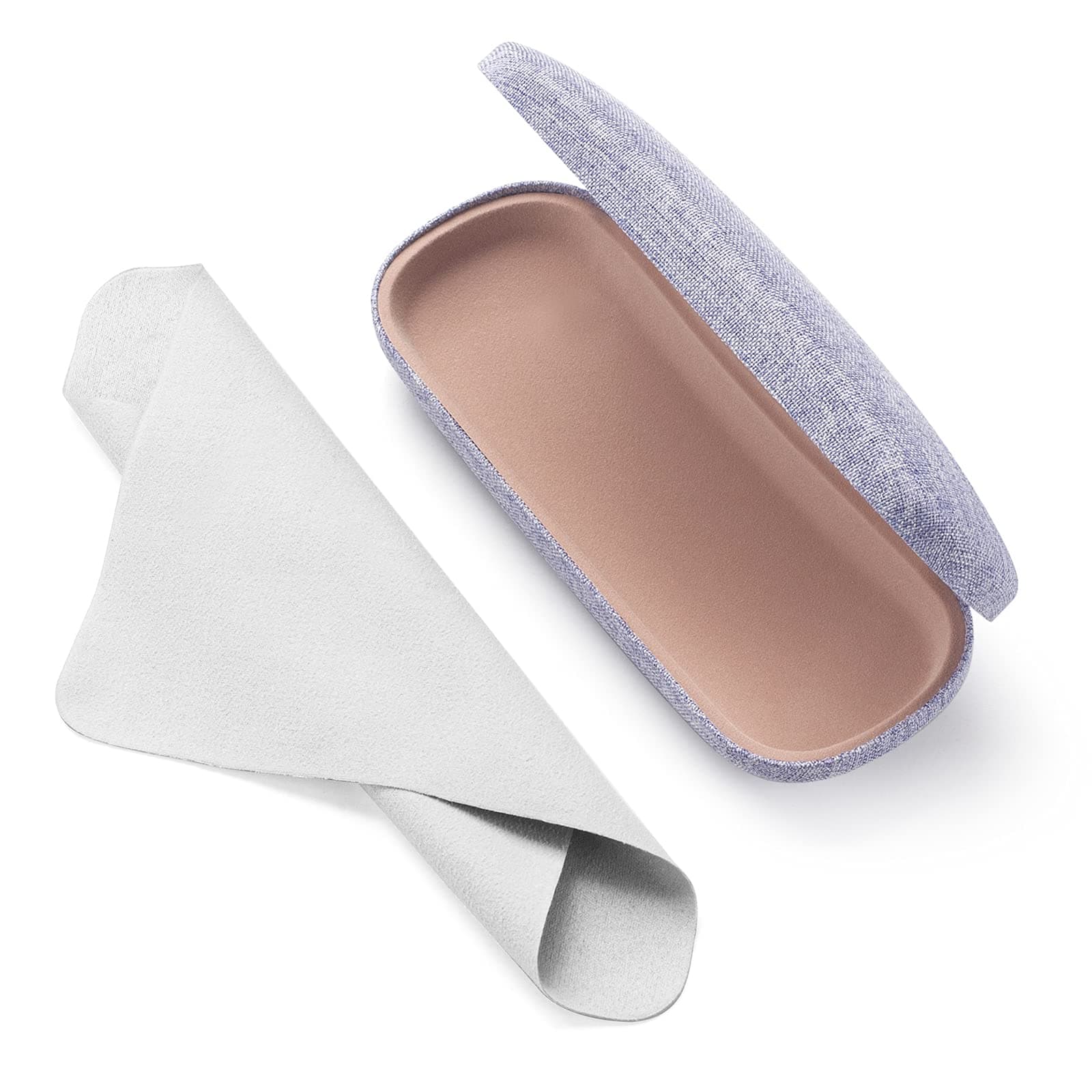 Marvolia Glasses Case Hard Shell Eyeglasses Case Linen Fabrics Protective Case for Sunglasses Eyeglasse for Men Women