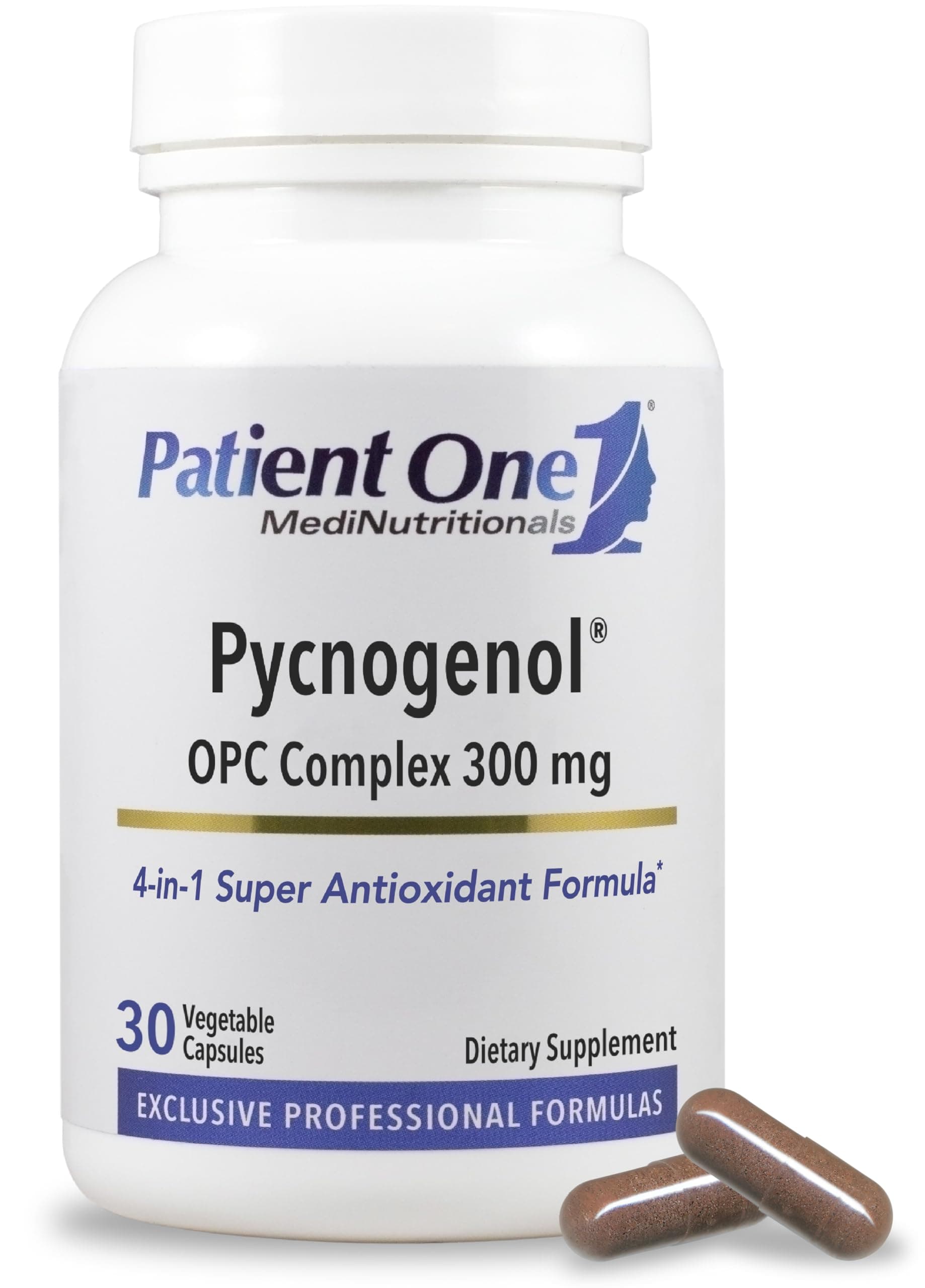 Pycnogenol OPC Complex 300mg | Supplement to Support Vascular Health and Healthy Aging* | French Maritime Pine Bark and More | 30 Capsules