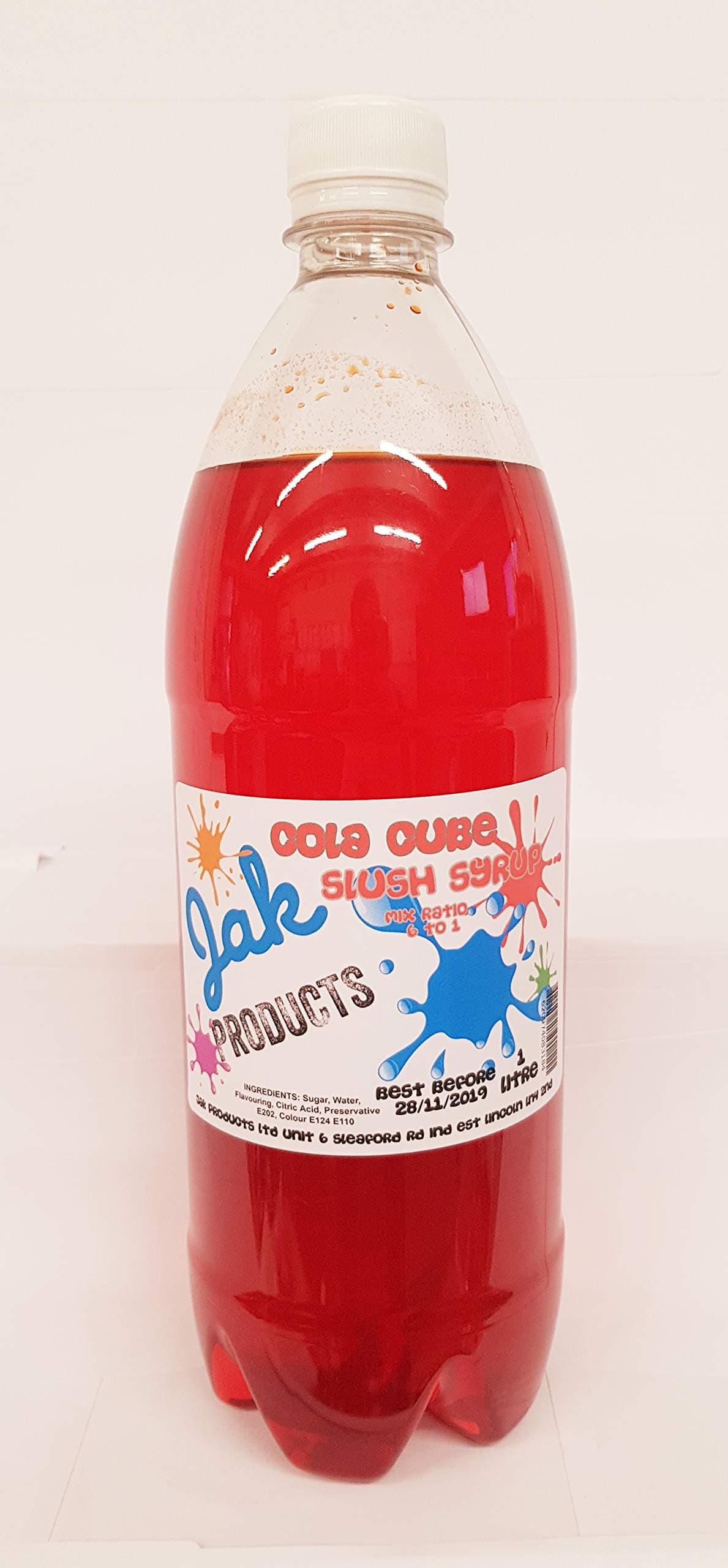 1 litre bottle of Cola Cube Slush Syrup - Snow cone Syrup - Cocktail Syrup