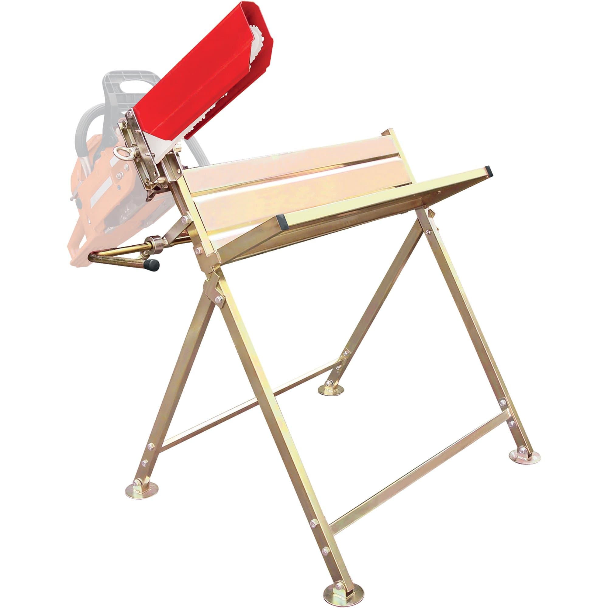 Sawhorse with Chain Saw Holder