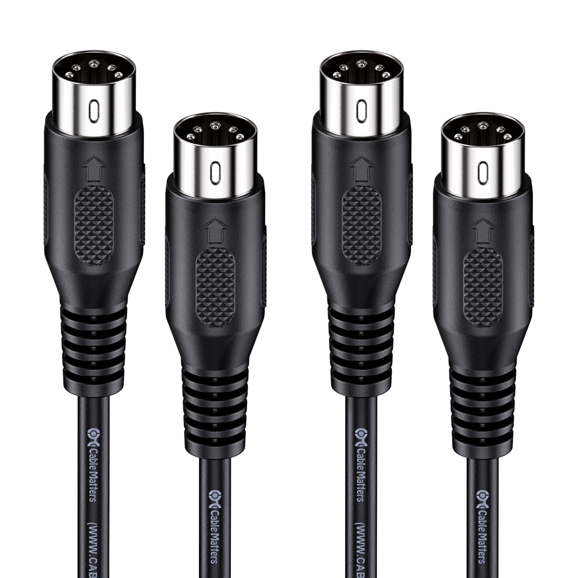 Cable Matters 2-Pack 5 Pin DIN MIDI Cable, 5 Pin MIDI Cable - 0.9m