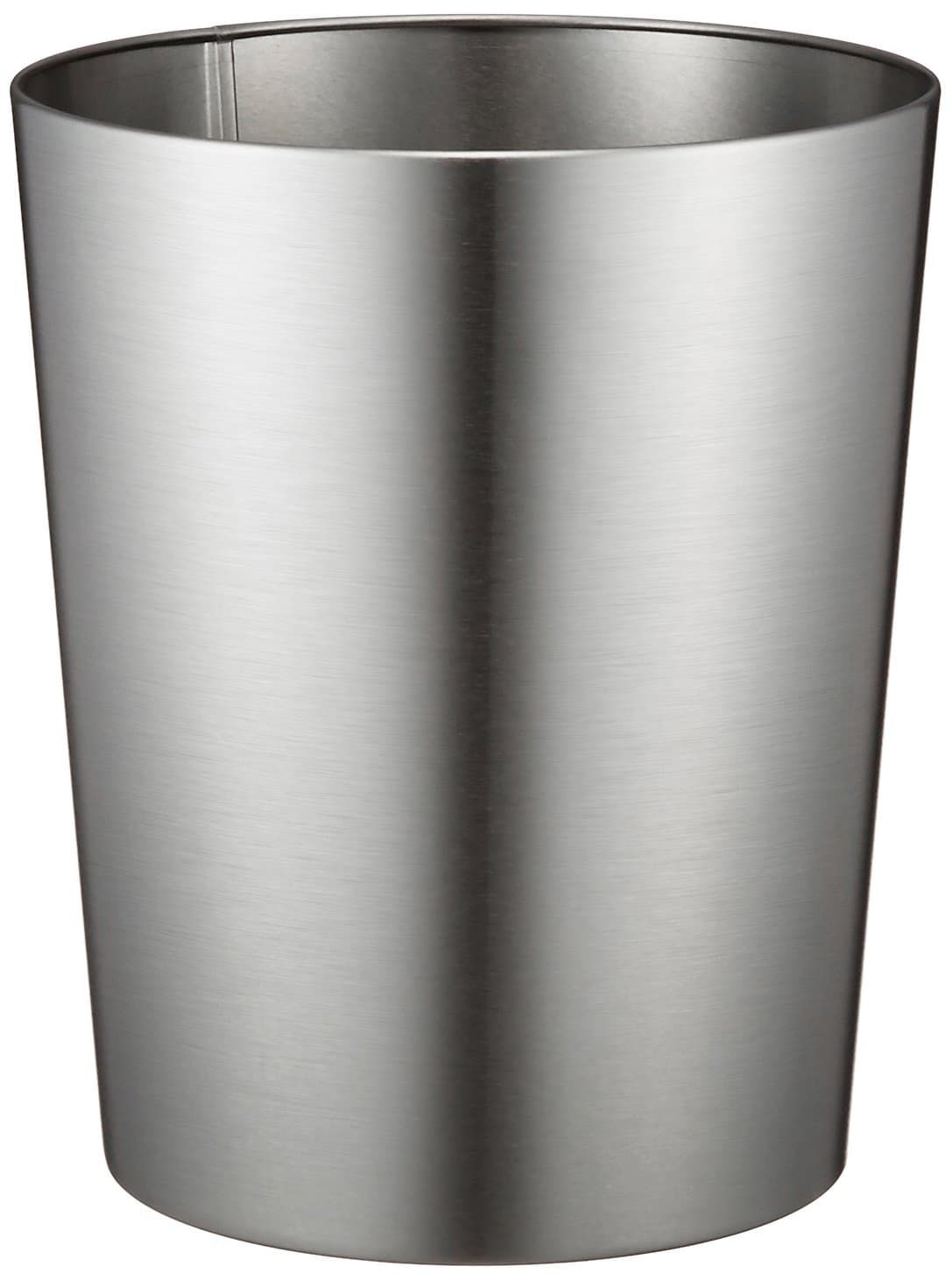 iDesign Patton Rubbish Bin For Bathroom, Office, Kitchen - Brushed Stainless Steel