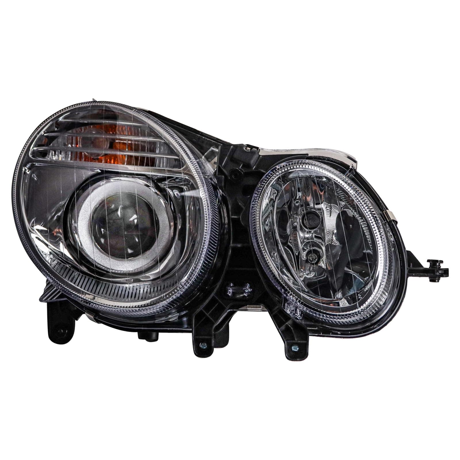 TRQ Passenger Side Headlight Assembly Halogen Compatible with 2007-2009 Mercedes-Benz E320 E350 E550 E63 AMG 2007 E280 MB2501100