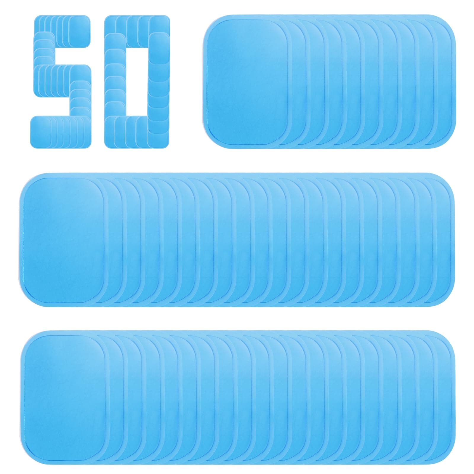 50 Pcs/25 Pack Gel Pads for Abs Stimulator, EMS AB Trainer Replacement, Blue, Modern Style