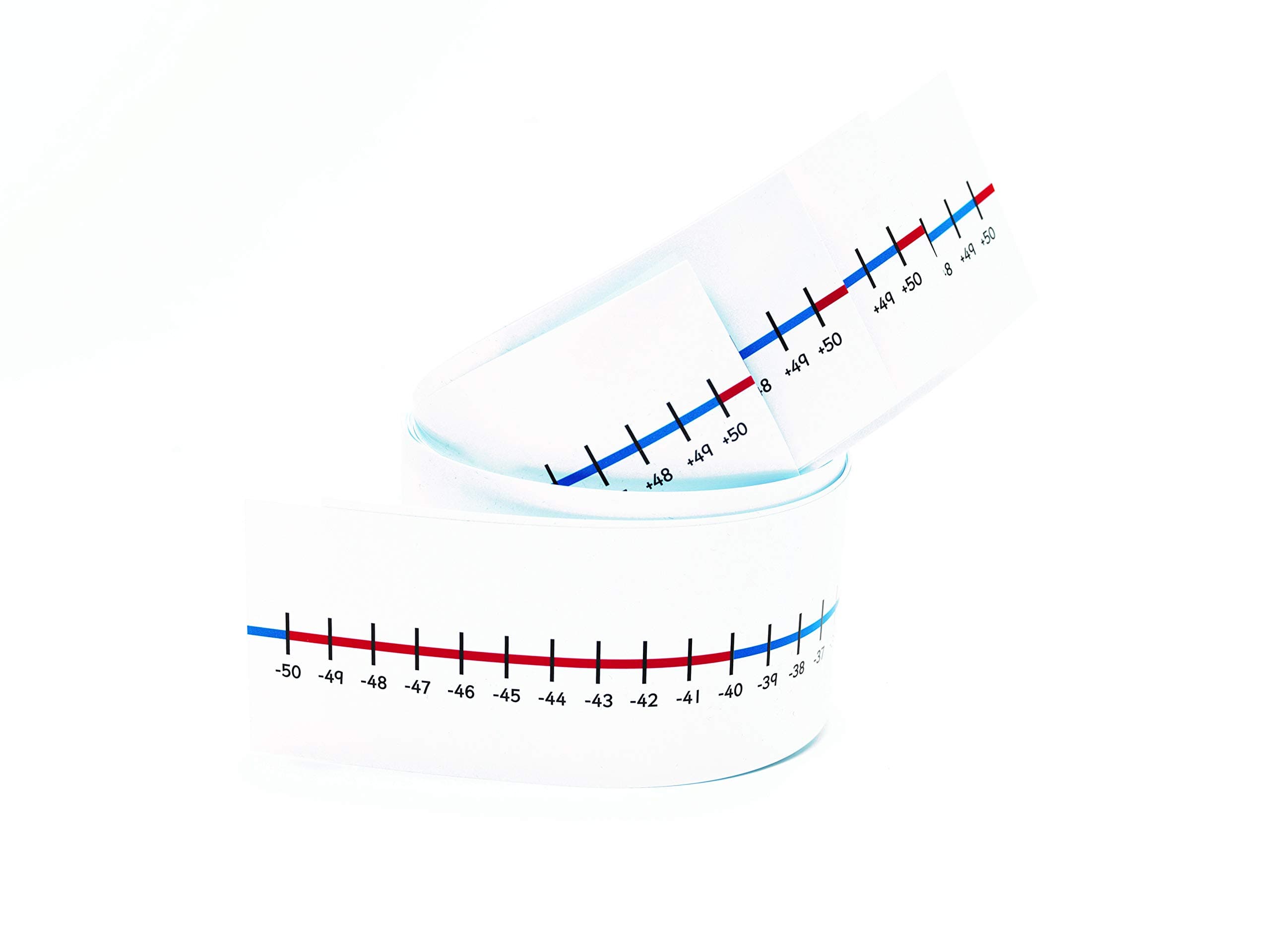 Learn Well T1001 50 Table Top Number Lines-Horizontal (Box of 5), White|Blue|red