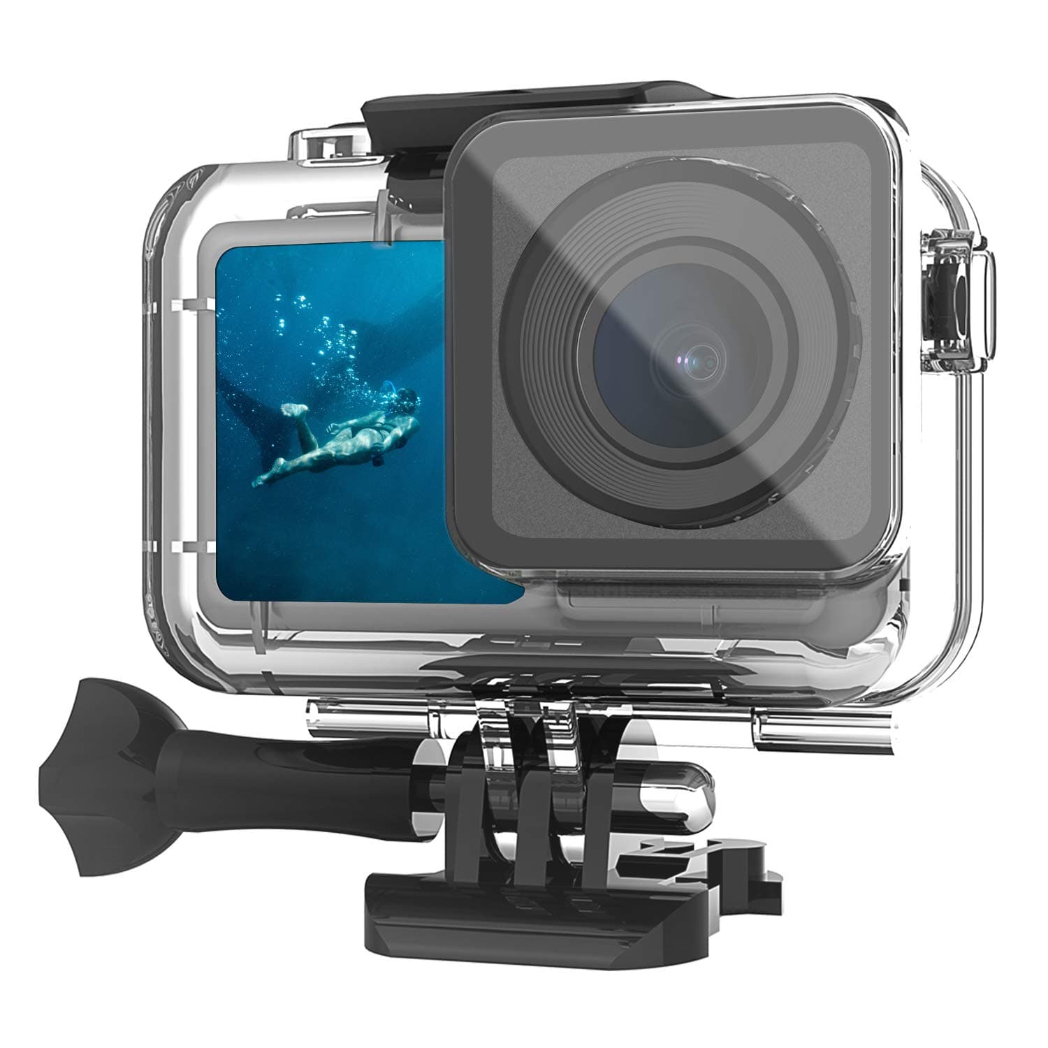 Waterproof Housing Case for DJI OSMO Action Camera, 200FT/61M Underwater Photography Hard Diving Protective Housing Shell with 12pcs Anti Fog Inserts Accessories for DJI OSMO Action Camera
