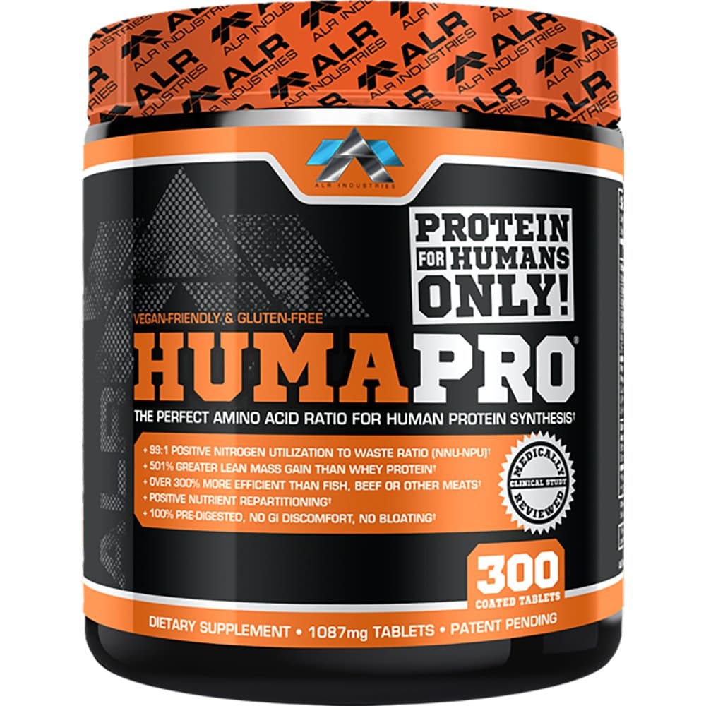 Humapro Tablets | Amino Acids Protein Matrix for Humans | 99% Utilization for Lean Muscle | Vegan, Gluten Free | 300 Tablets / 60 Servings